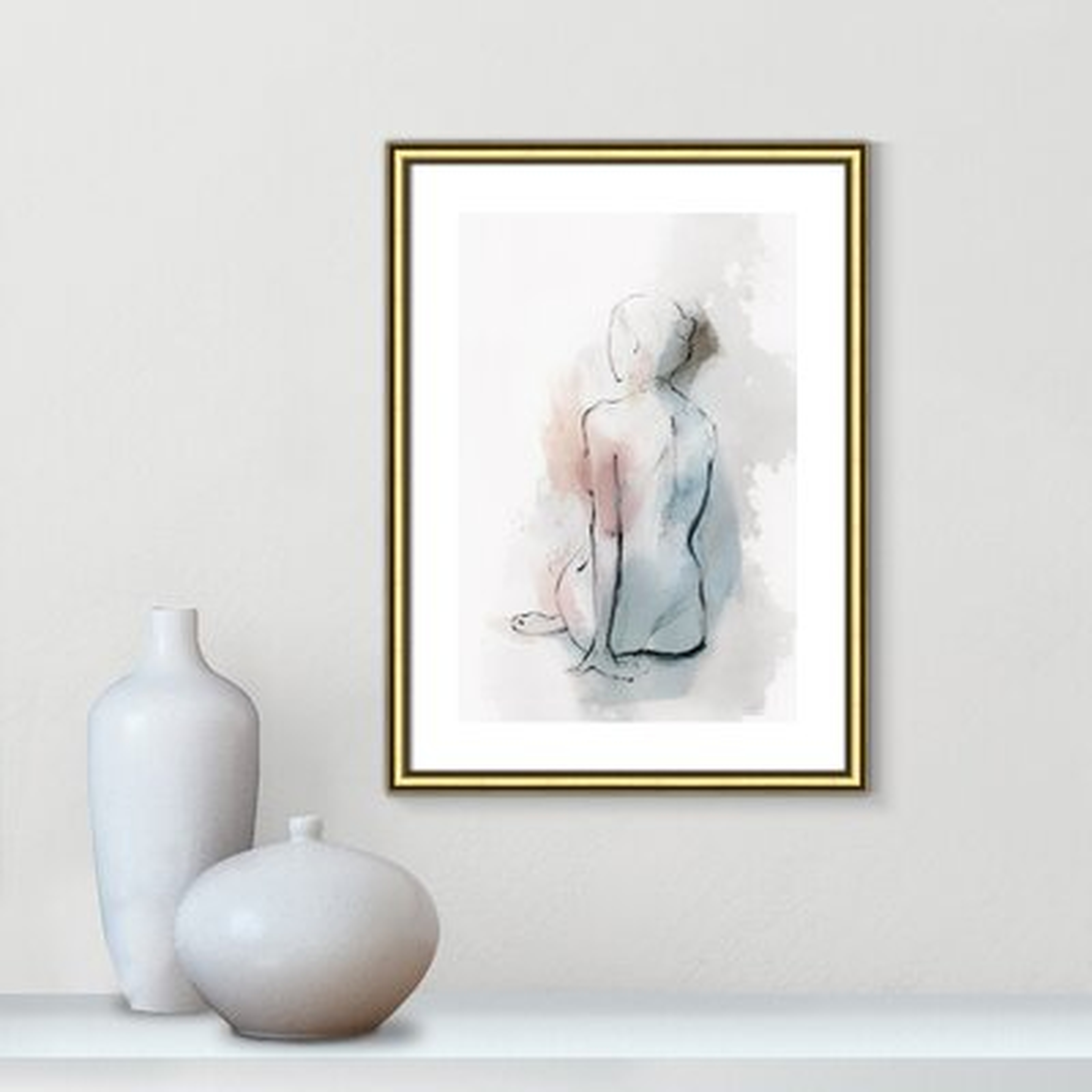 Pastel Woman II - Framed Art W/ 4 Ply Matboard - Wayfair