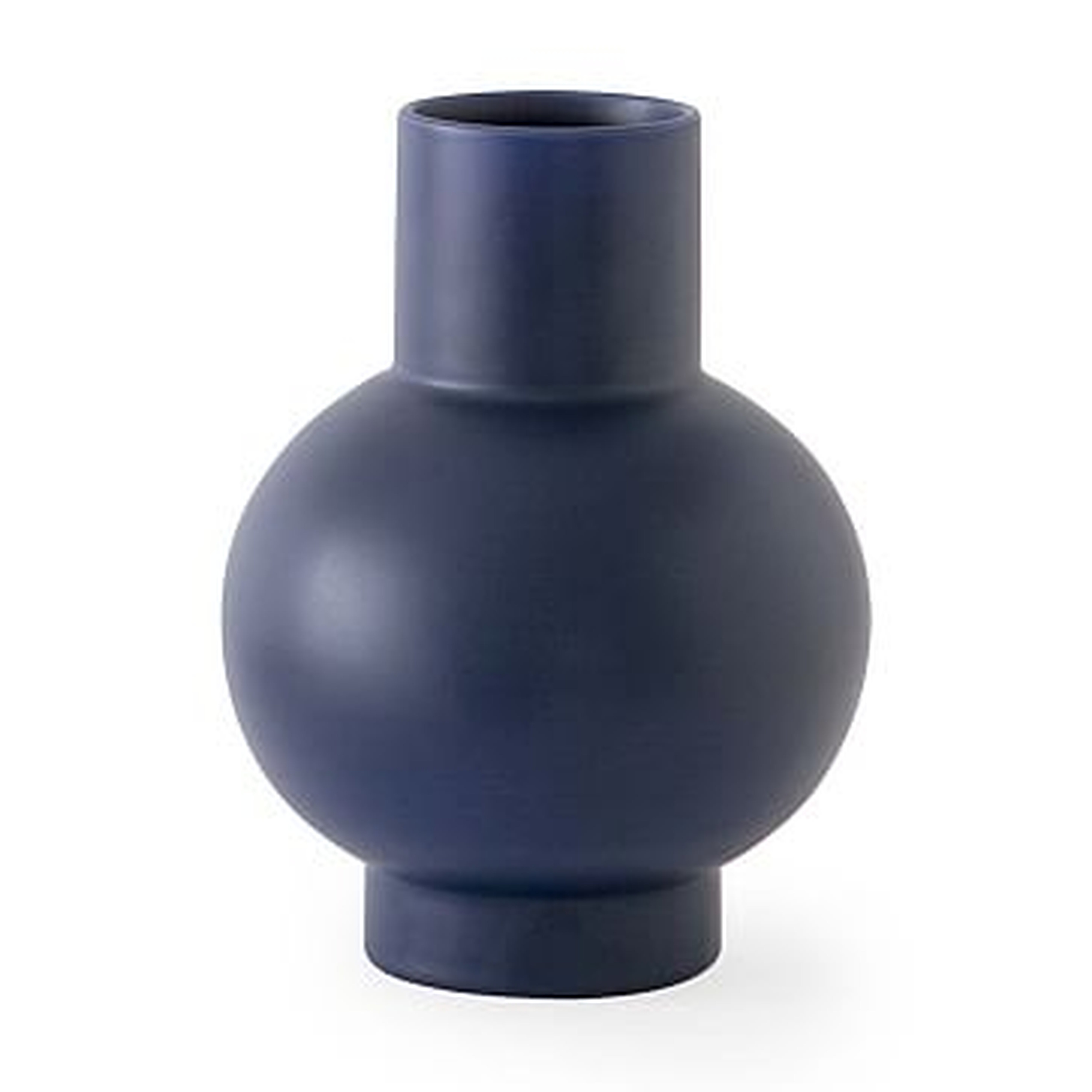 MoMA Collection Raawii Strom Vase Small, Ceramic, Blue - West Elm