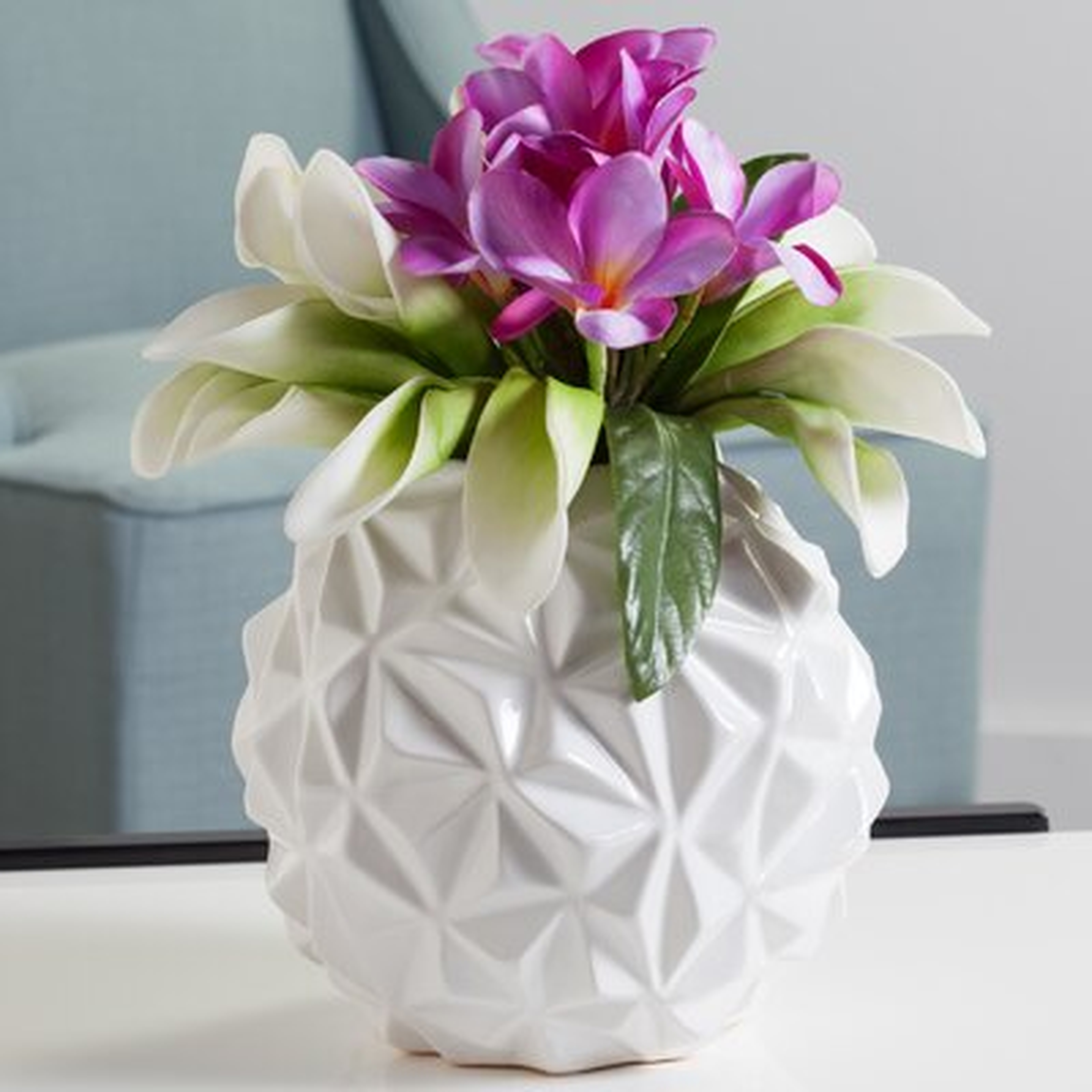 Carneal White Ceramic Table Vase - Wayfair