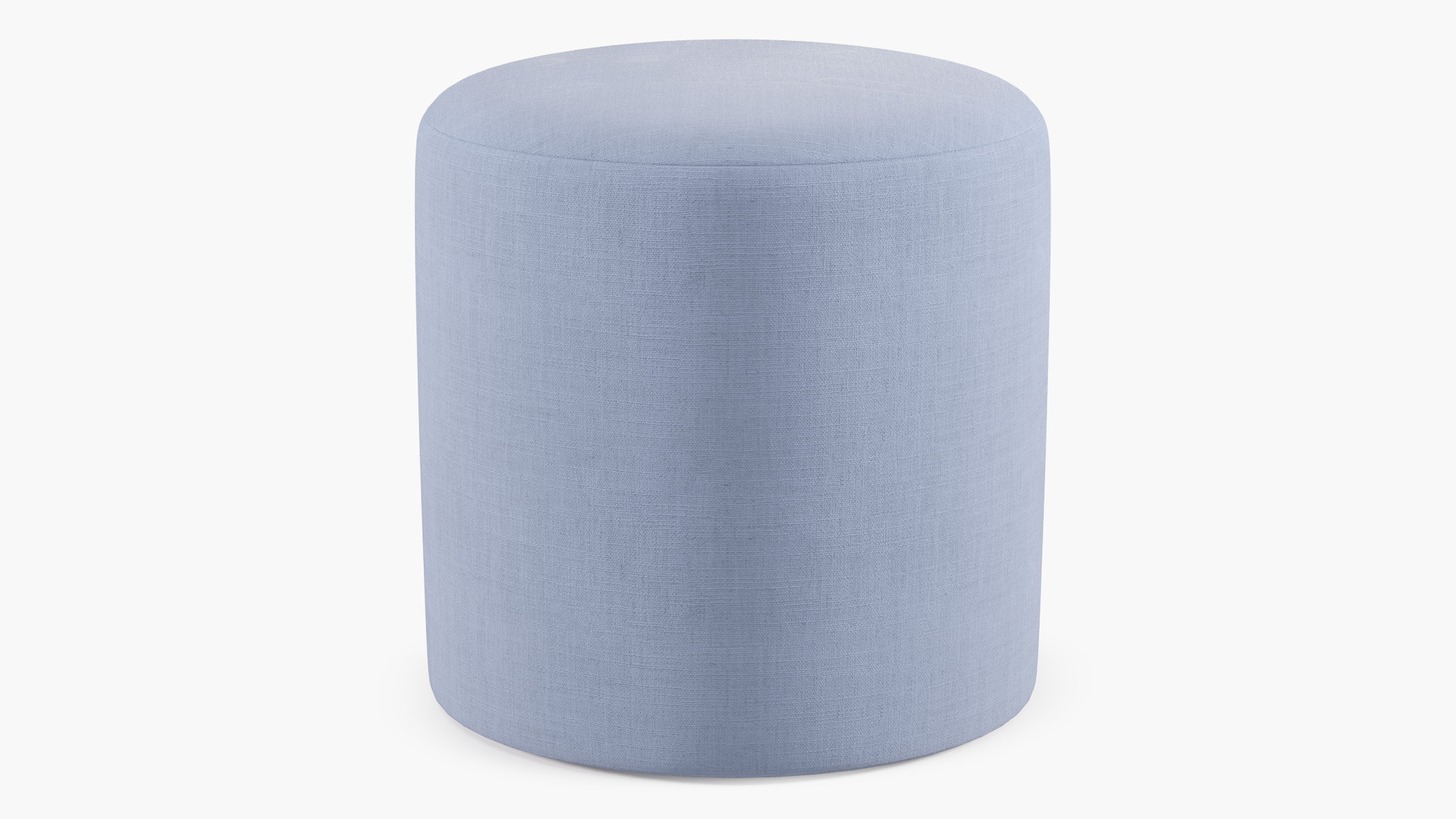 Drum Ottoman, Denim Everyday Linen - The Inside