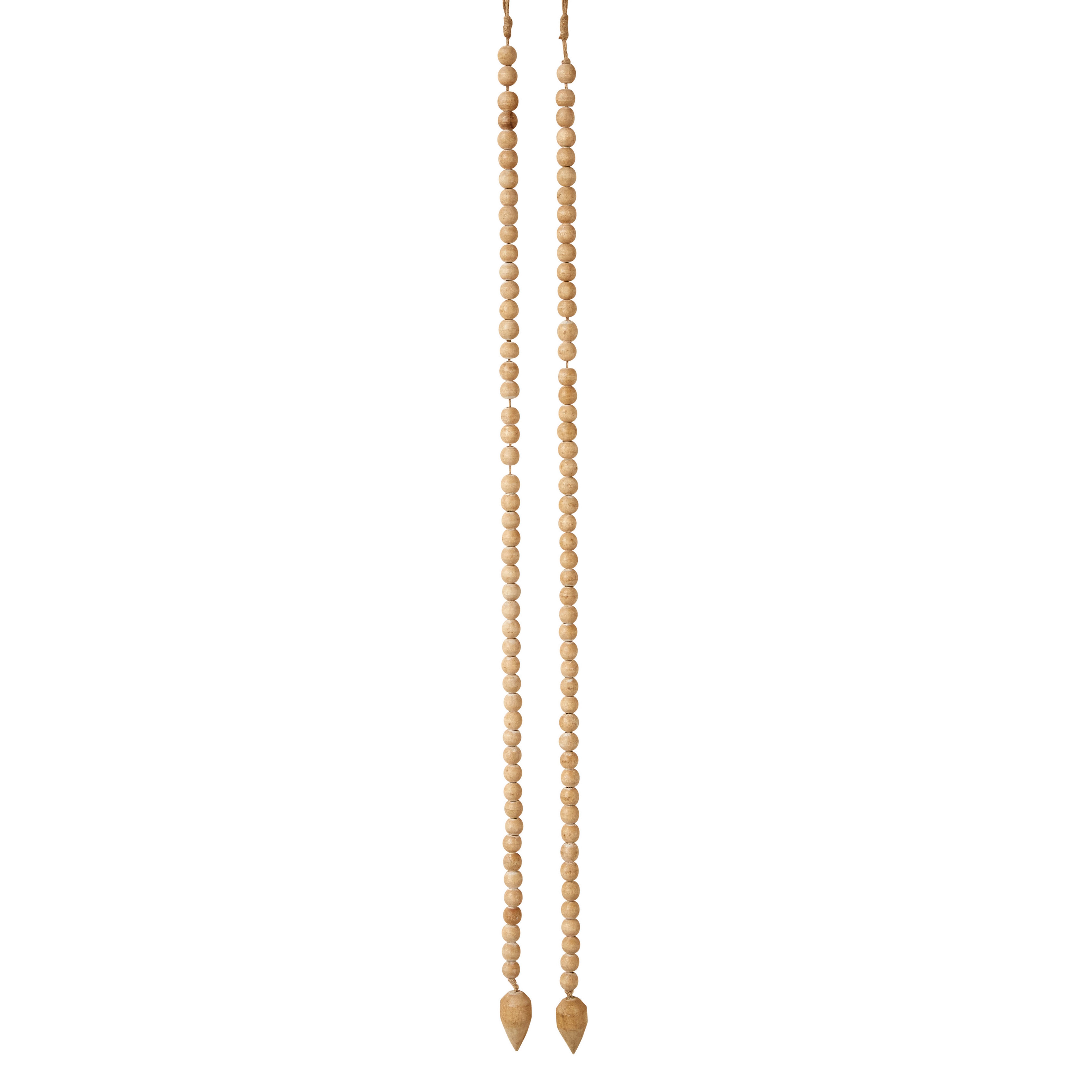 Wood Bead Strand with Decorative Wood Bead Drop - Nomad Home