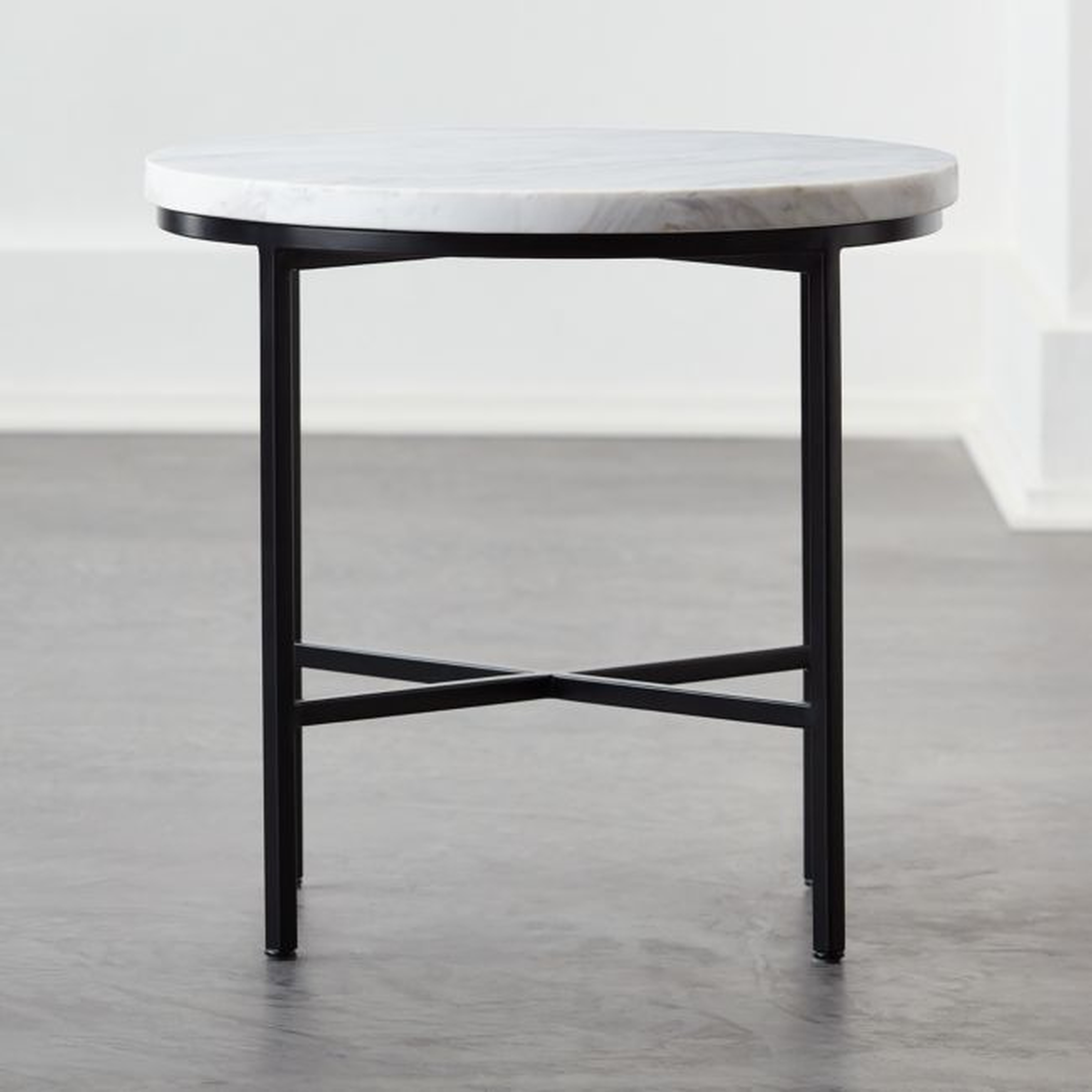 Irwin White Marble Side Table by Paul McCobb - CB2