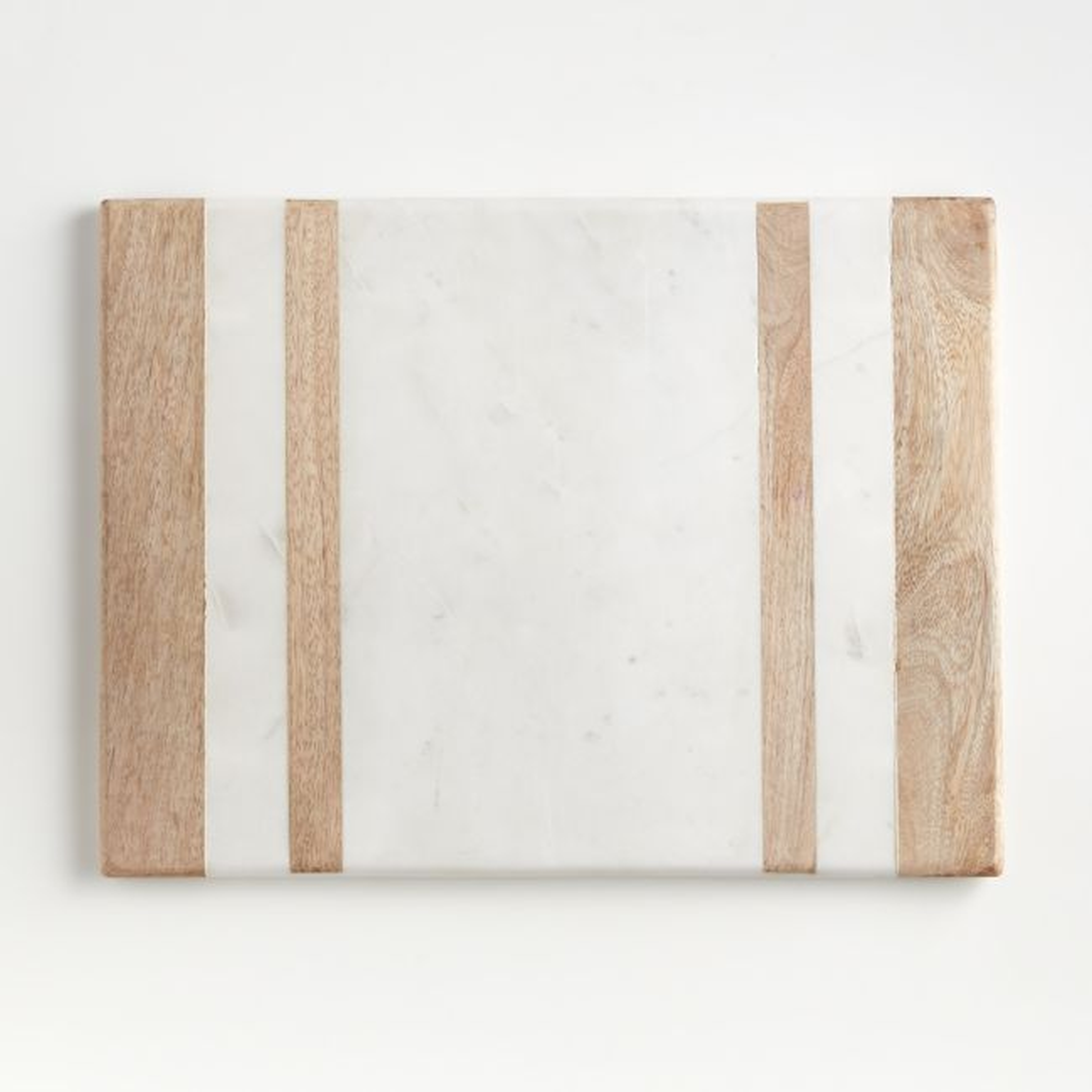 Wood and Marble Inlay Serving Board - Crate and Barrel