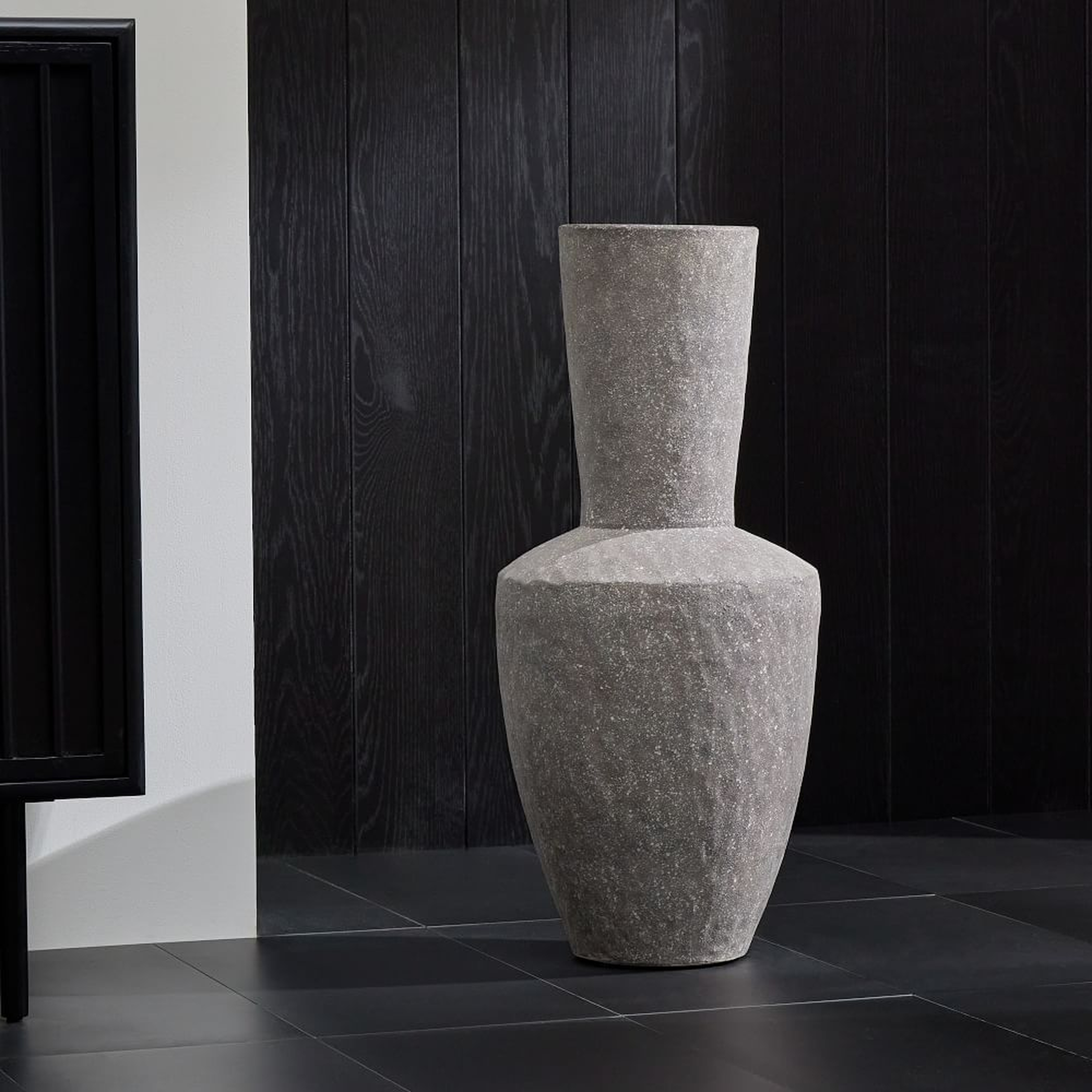 Shape Studies Floor Vases, Vase, Gray, Ceramic - West Elm