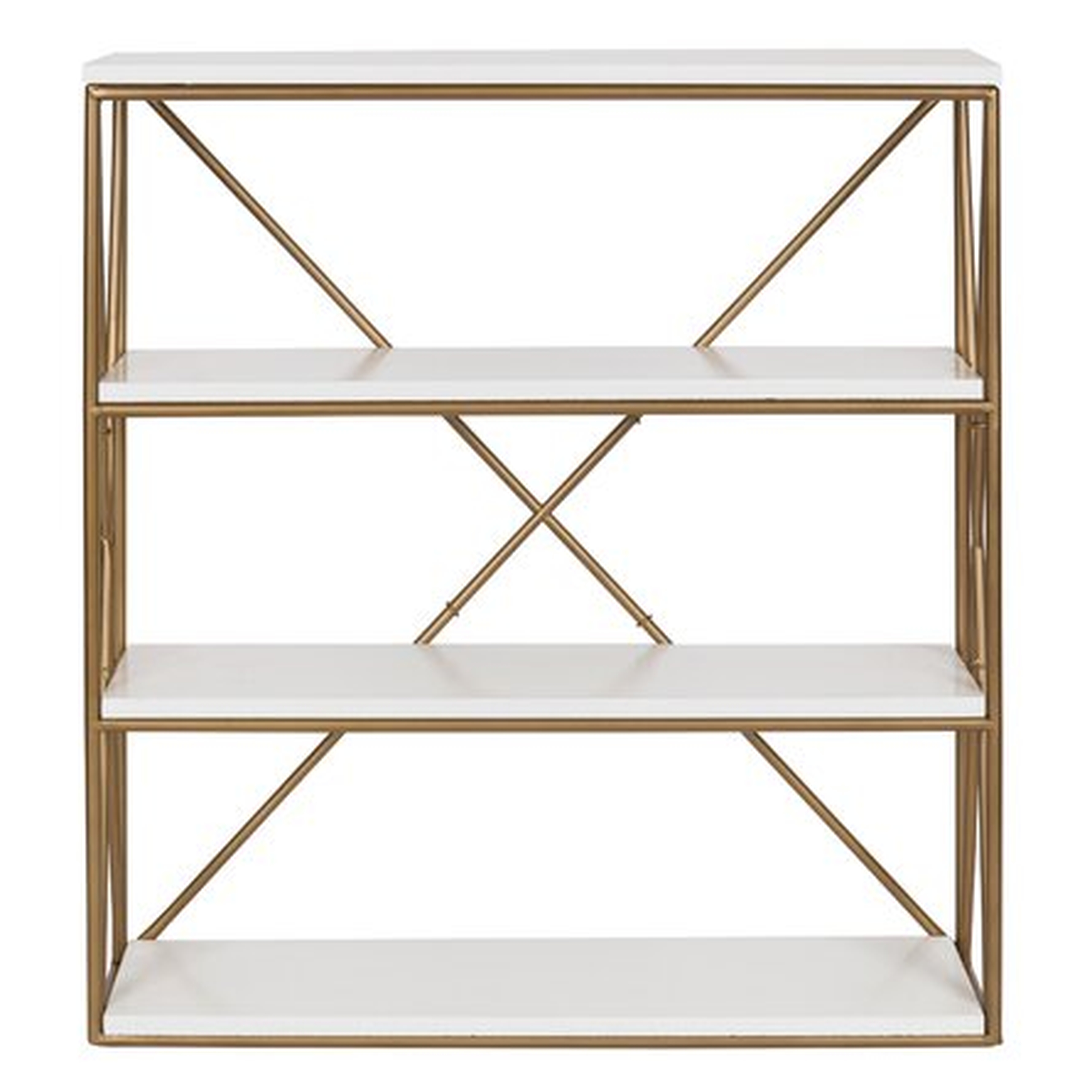 Quillen 4-Layer Modern Luxe Wooden Wall Shelf - Wayfair