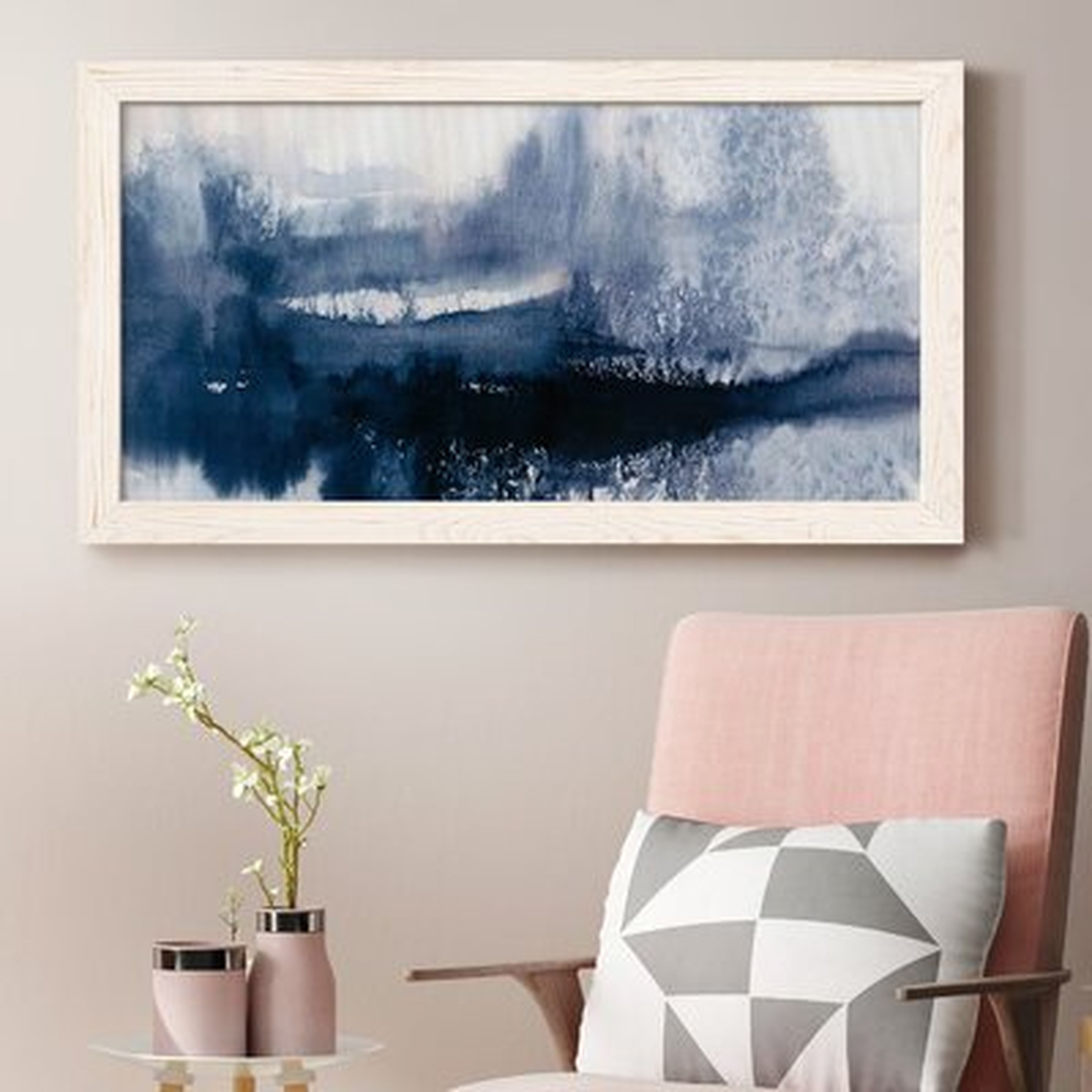 Indigo Tides-Premium Framed Canvas - Ready To Hang - Wayfair