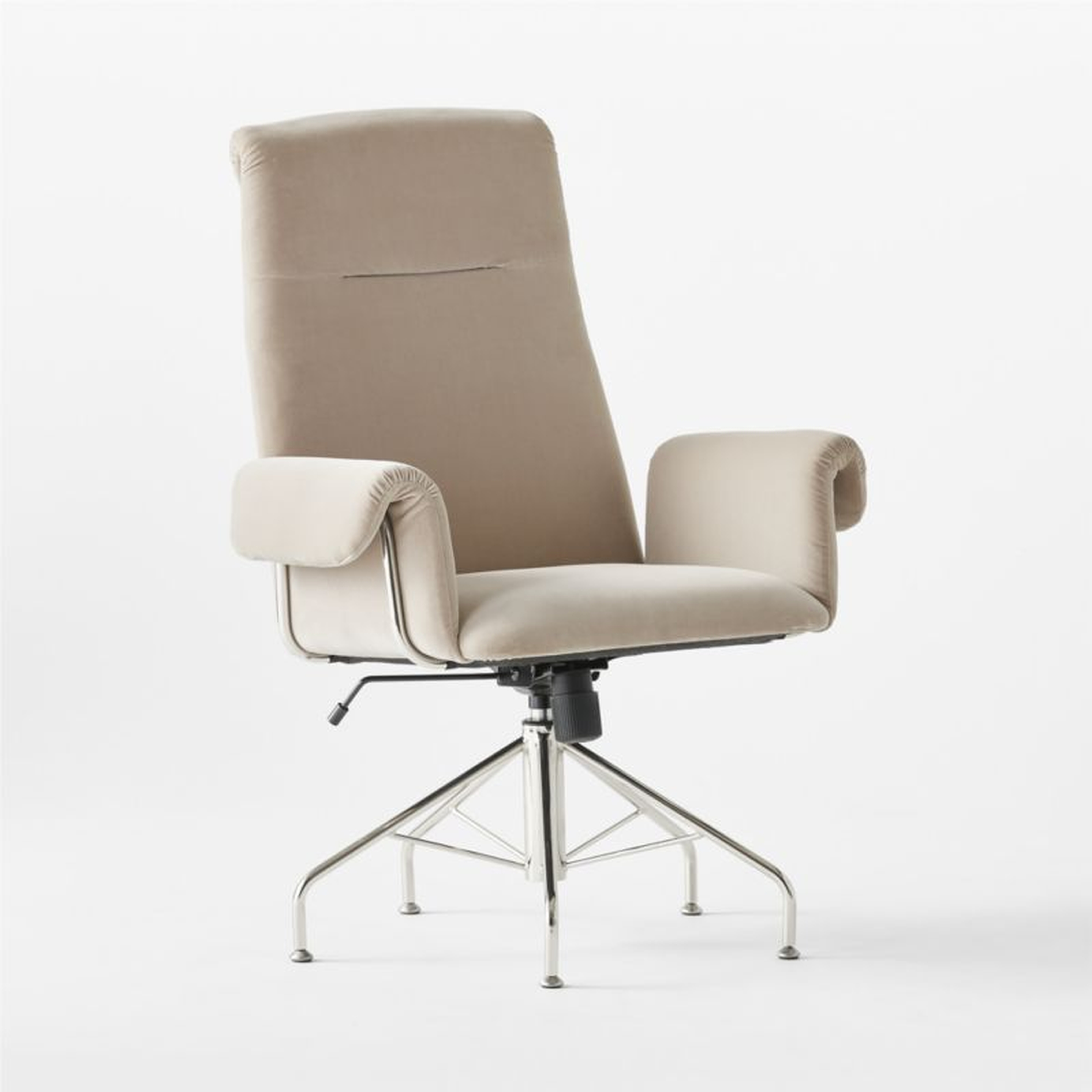 Saviti Bone Velvet Office Chair - CB2