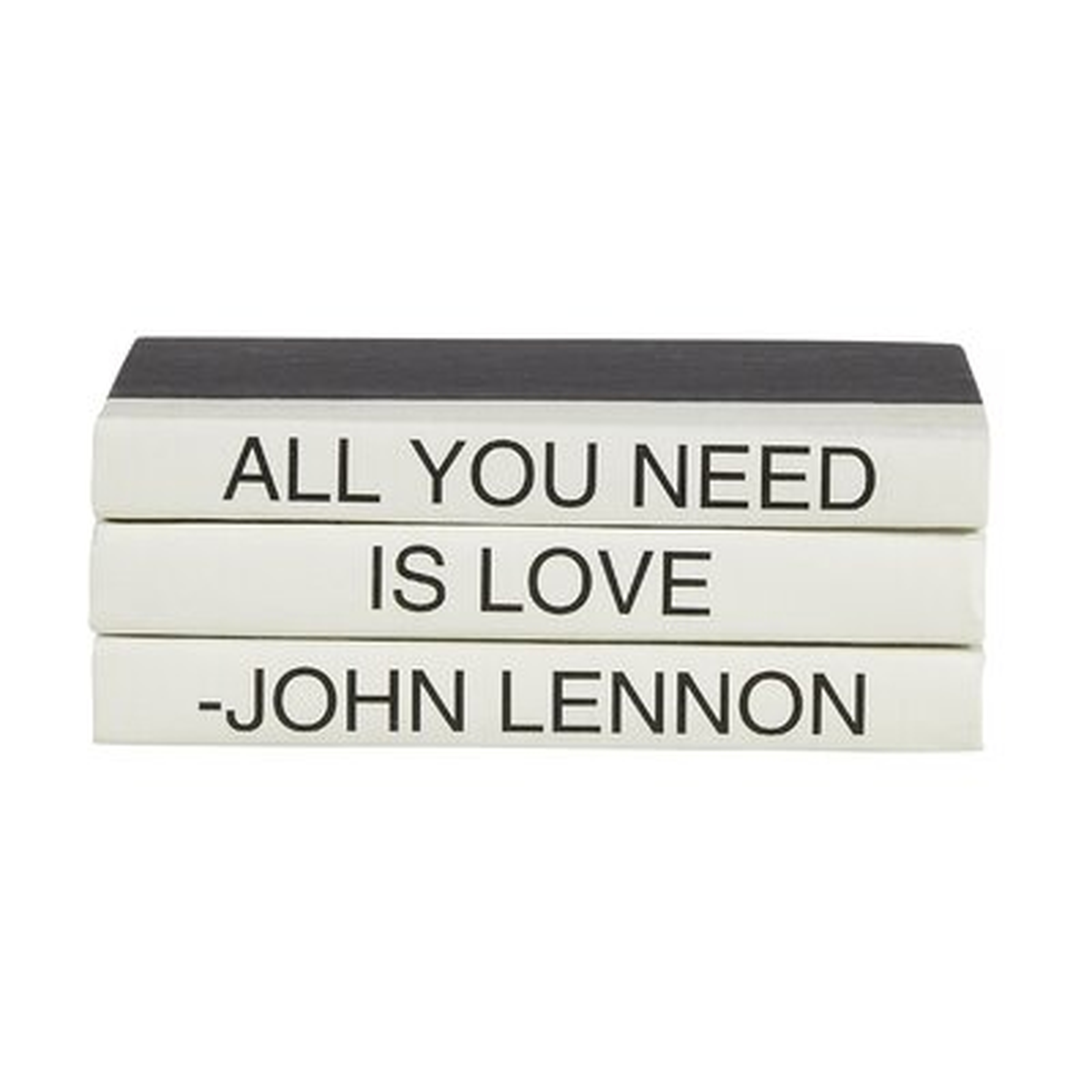 3 Piece All You Need Is Love Quote Decorative Book Set - Wayfair