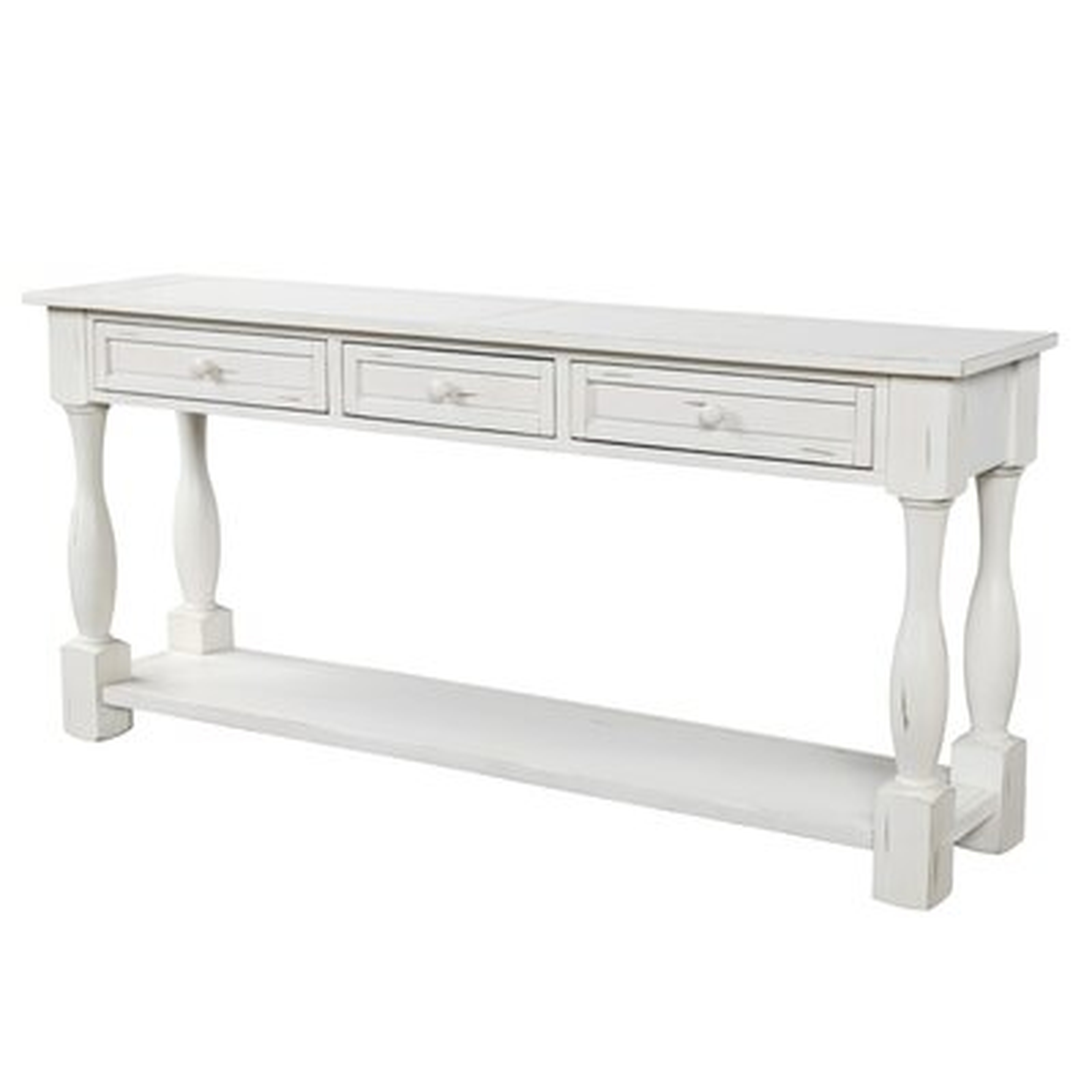 Console Table; Long Sofa Table With Drawers And Shelf - Wayfair