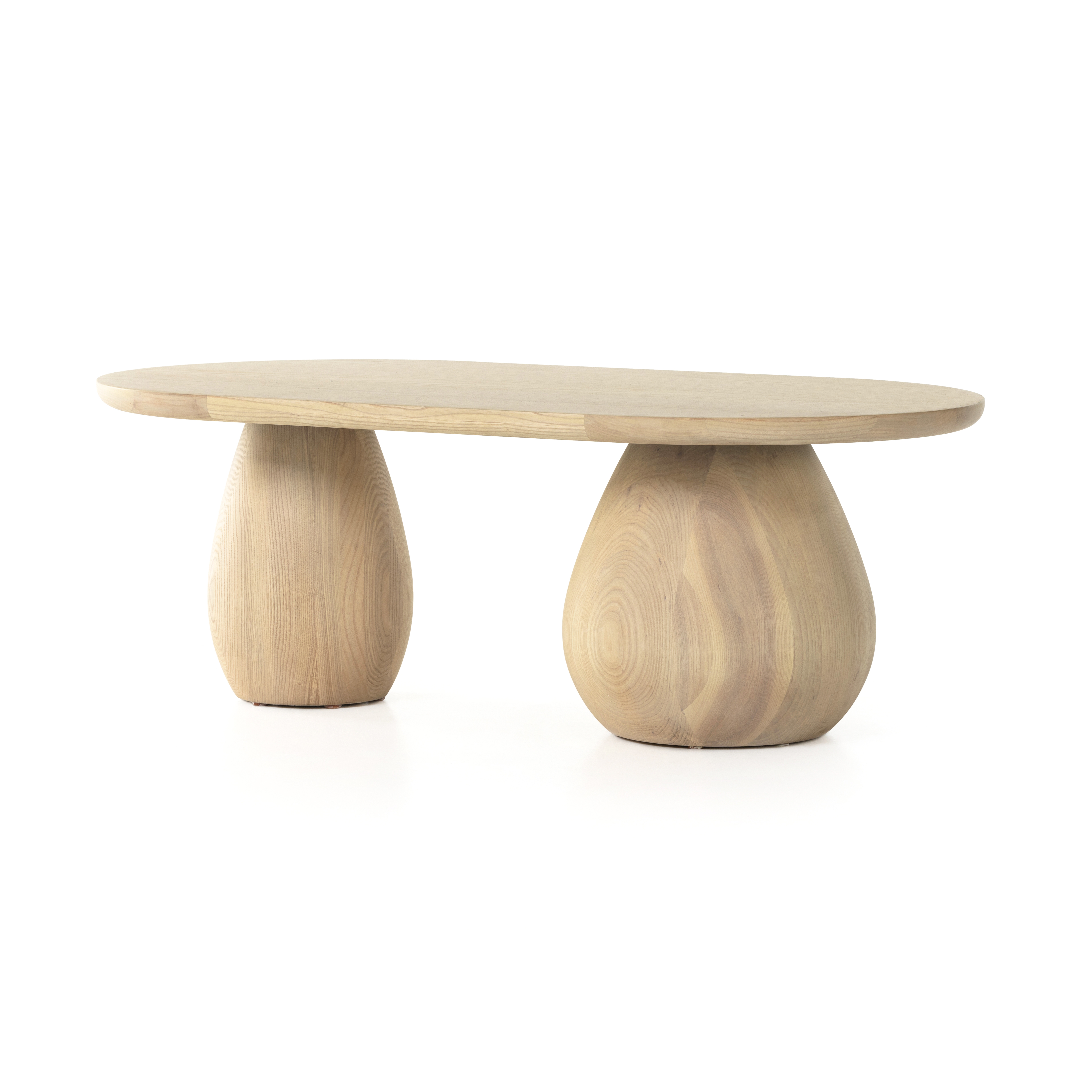 Merla Wood Coffee Table-Light Naturl Ash - Four Hands