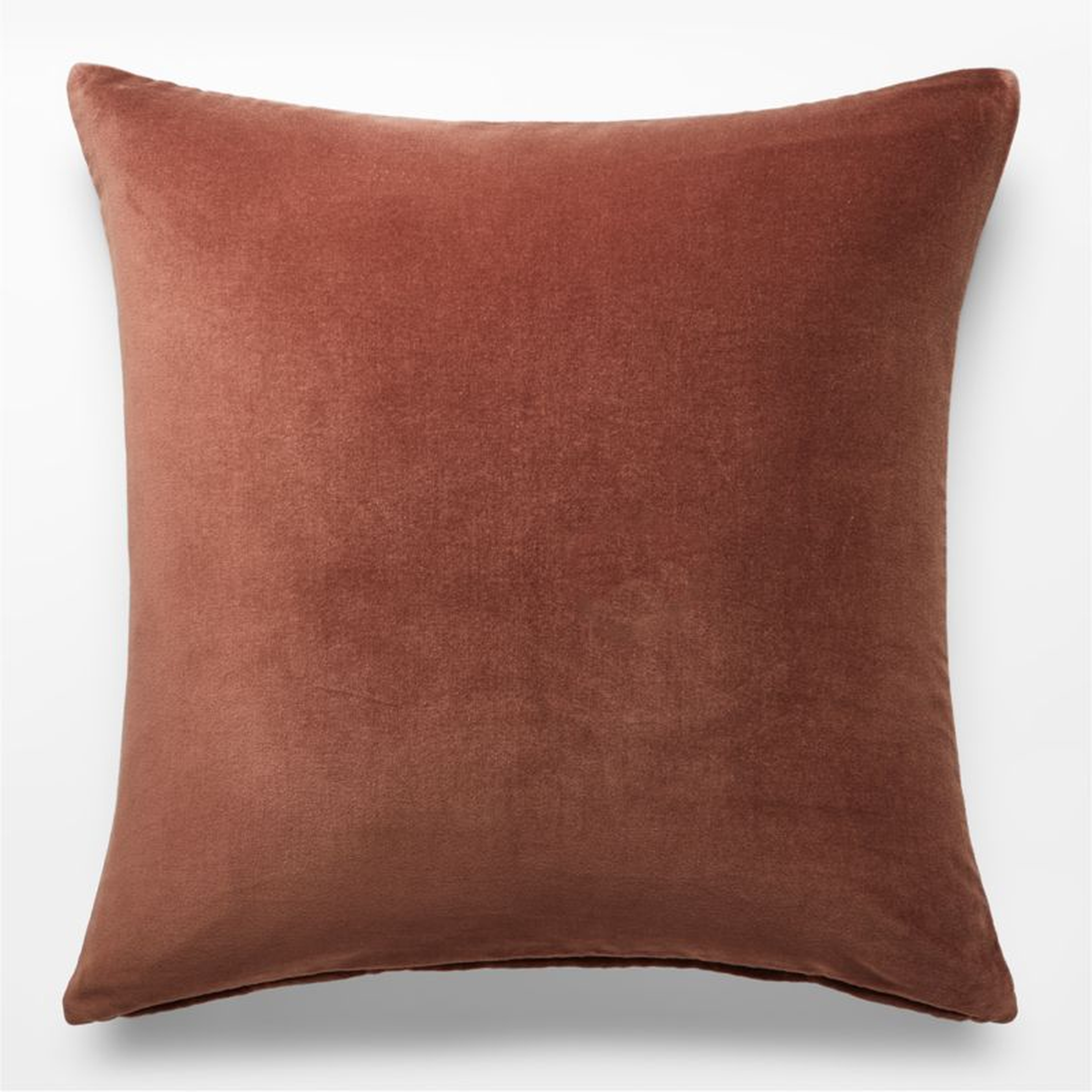 Leisure Rum Raisin Pillow with Feather-Down Insert, 23" x 23" - CB2