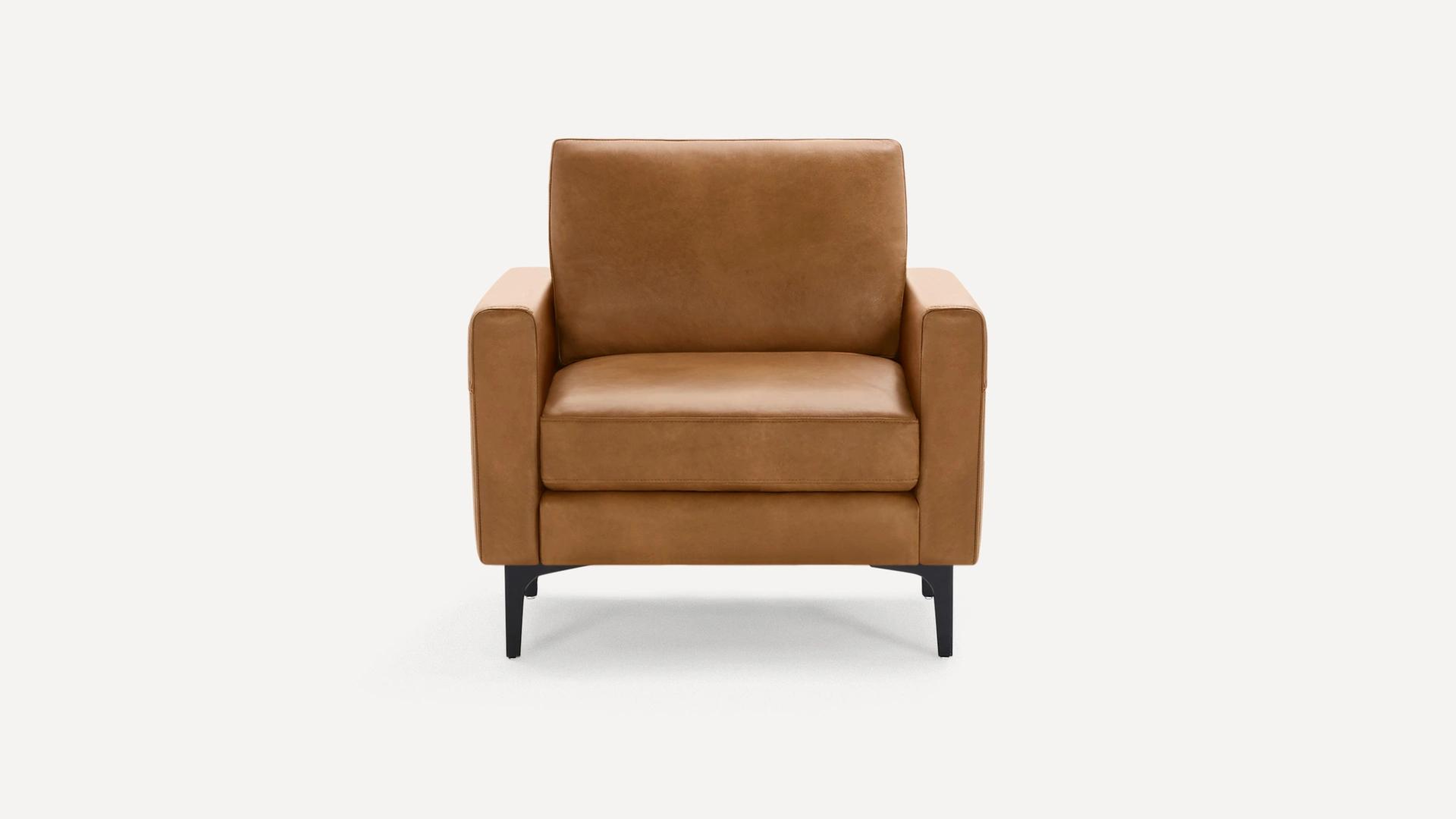 Nomad Leather Club Chair in Camel - Burrow