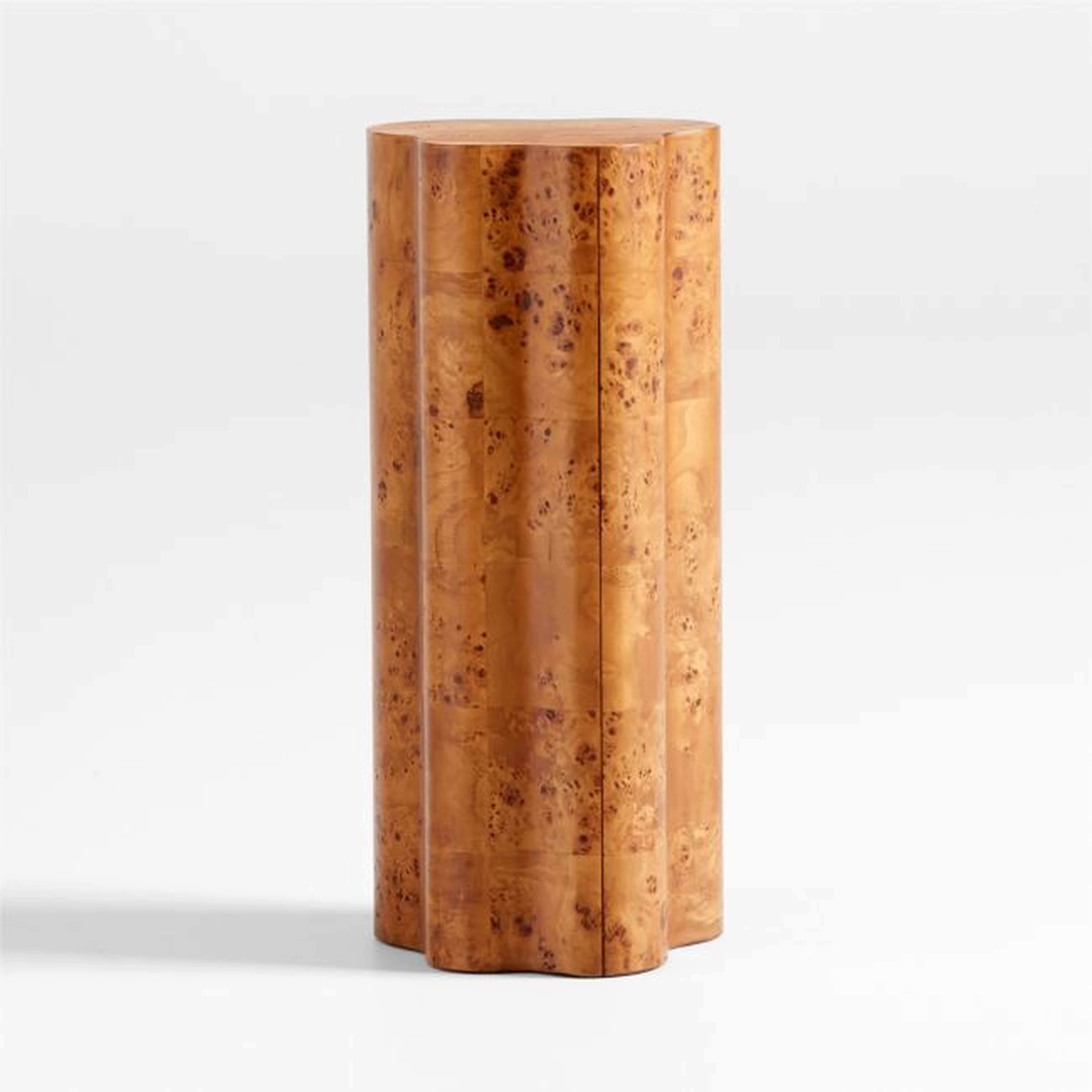 Fleur Tall Burl Wood Drink Table - Crate and Barrel