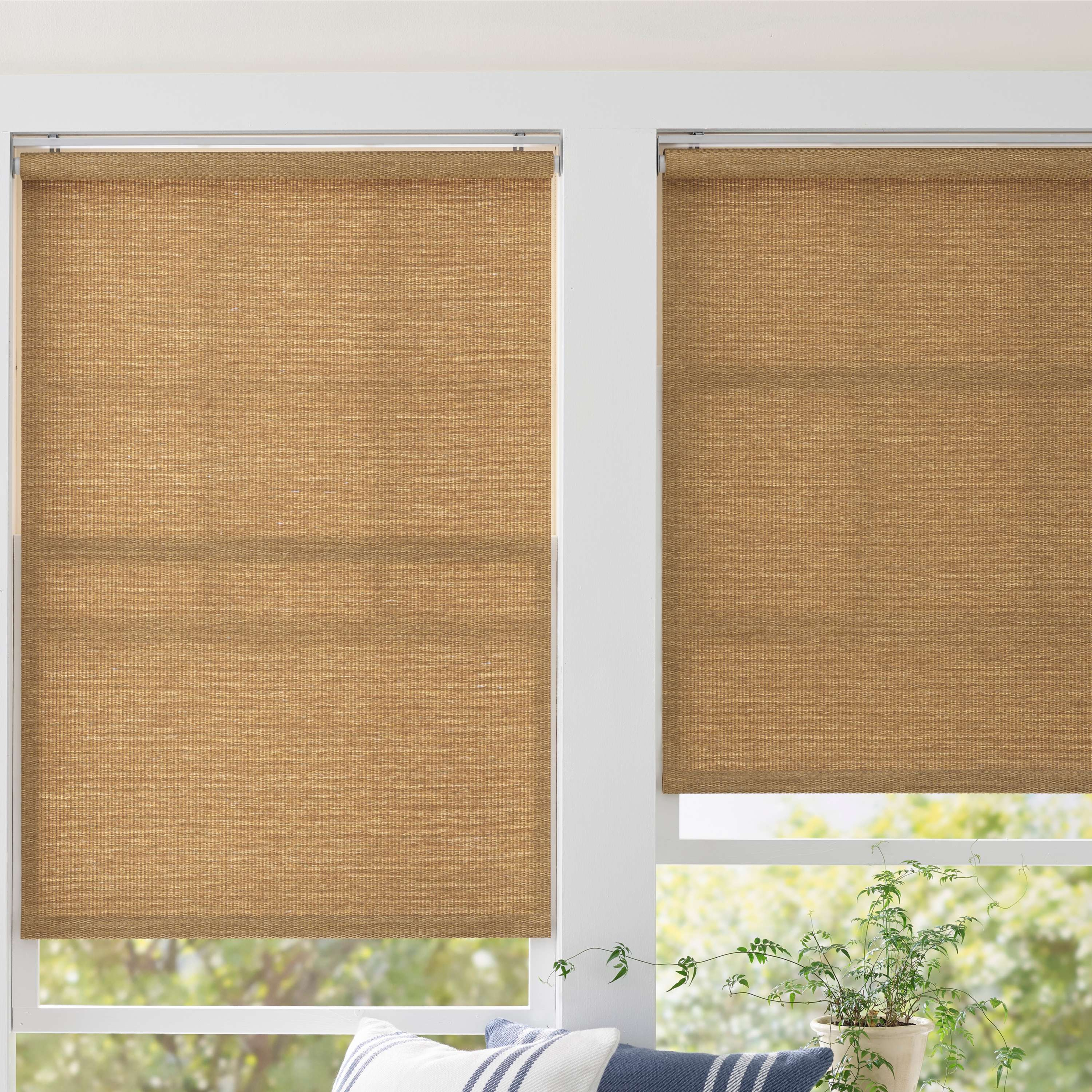 Ridge Cordless Roller Wicker Shade - Dash and Albert