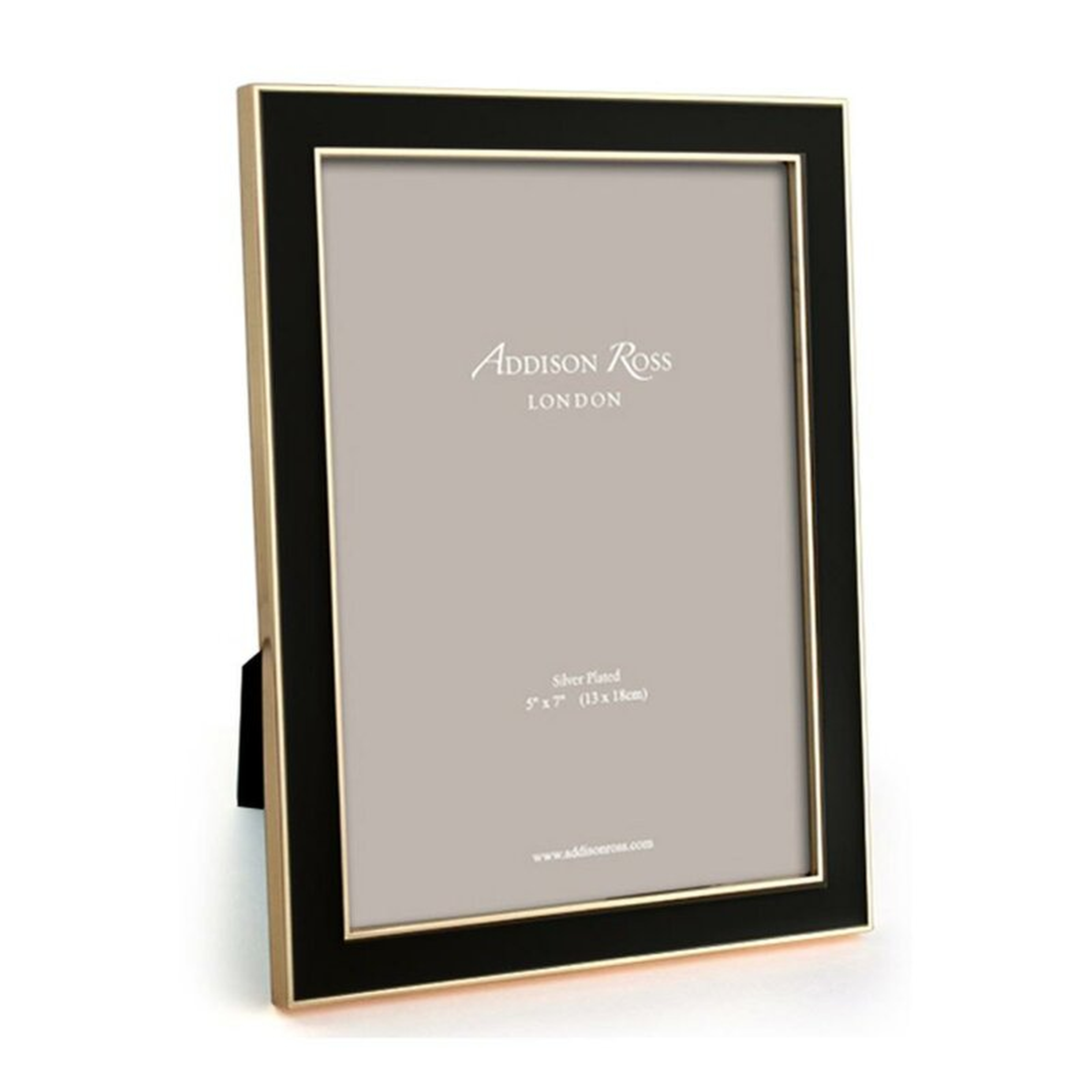 Addison Ross Enamel Picture Frame Color: Black/Gold, Picture Size: 4" x 6" - Perigold