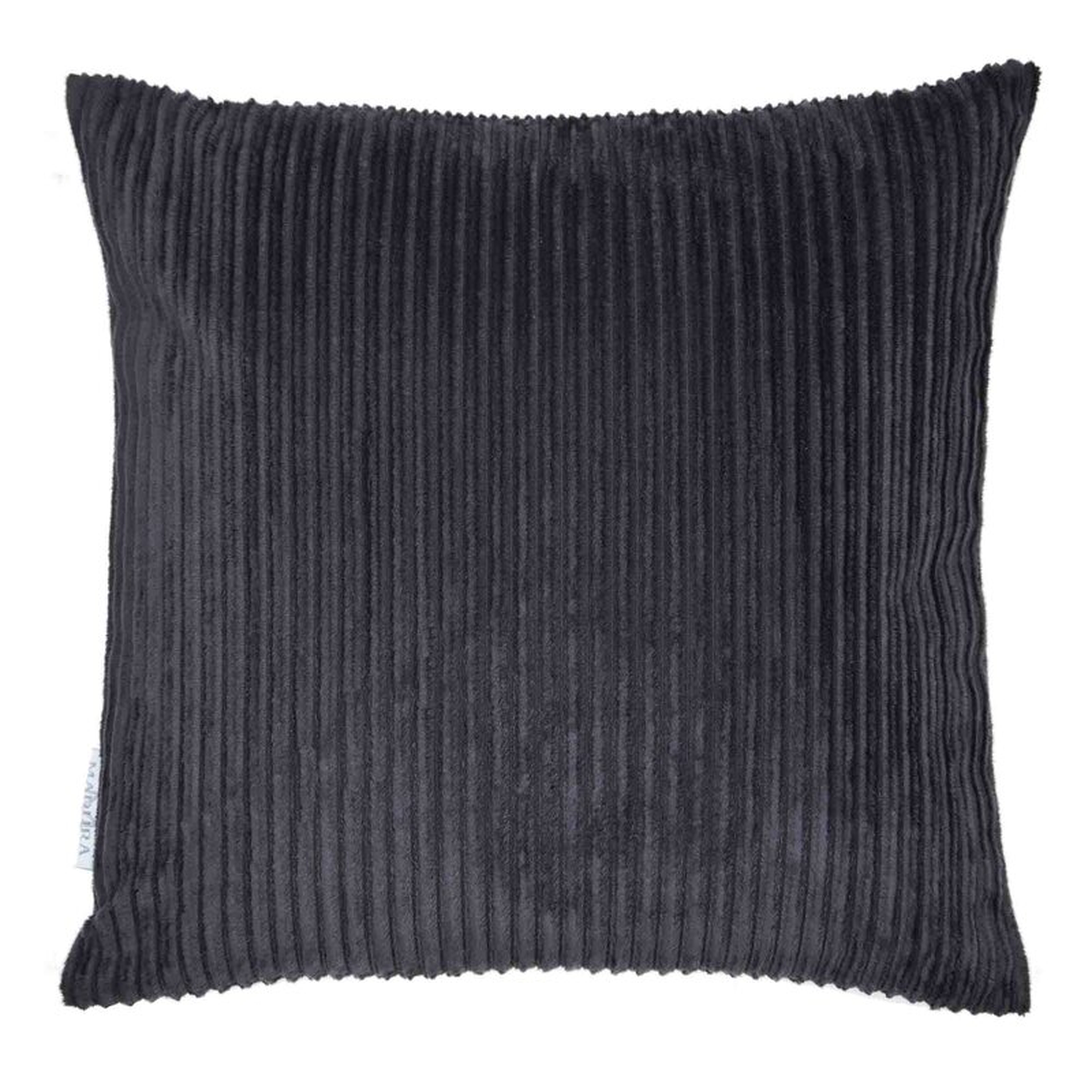 Madura Hurlington Solid Color Pillow Cover Size: 15.75" H x 15.75" W x 0.39" D, Color: Dark Gray - Perigold
