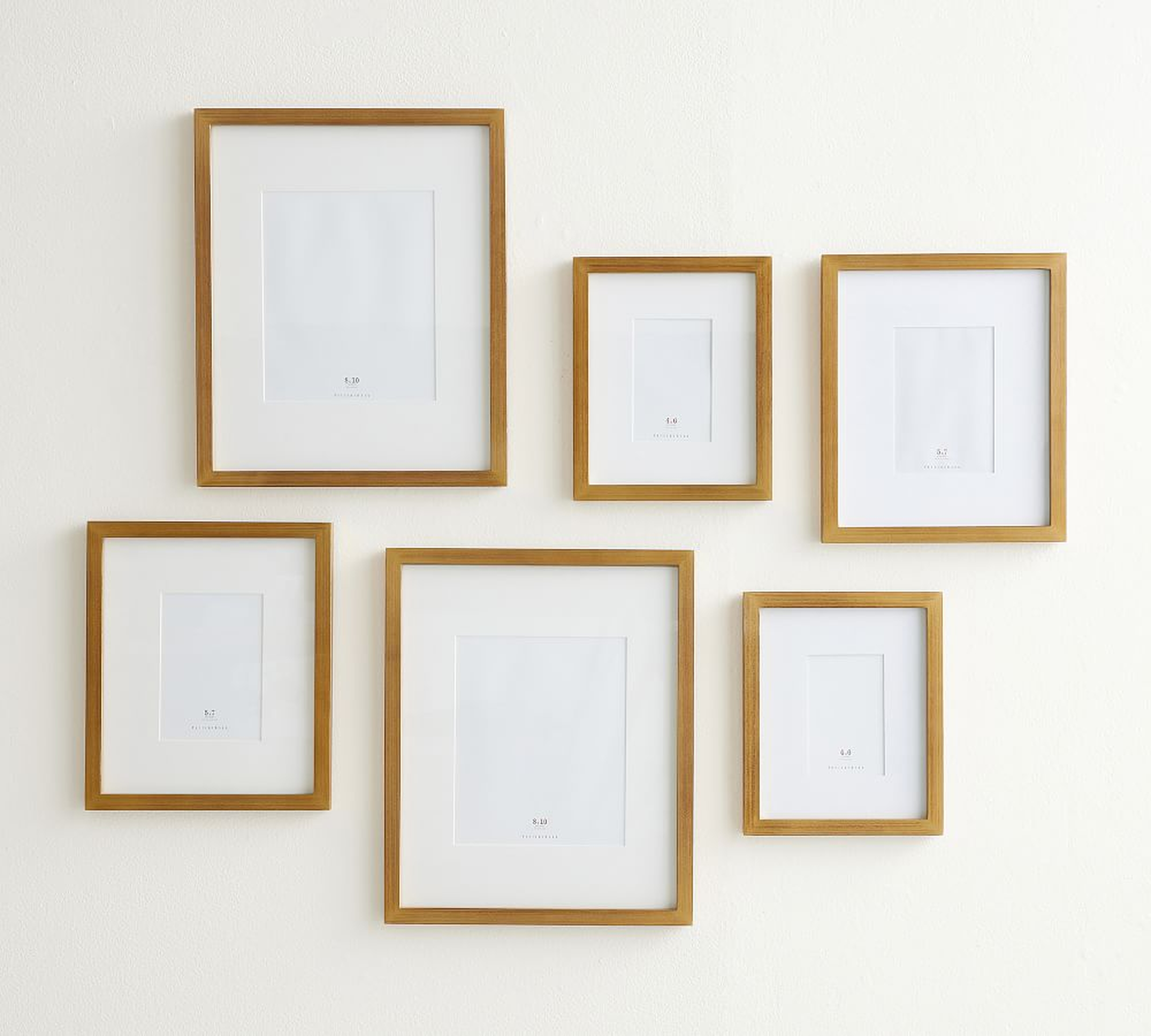 Gilt Wood Gallery Frames in a Box, Gold, Set of 6 - Pottery Barn