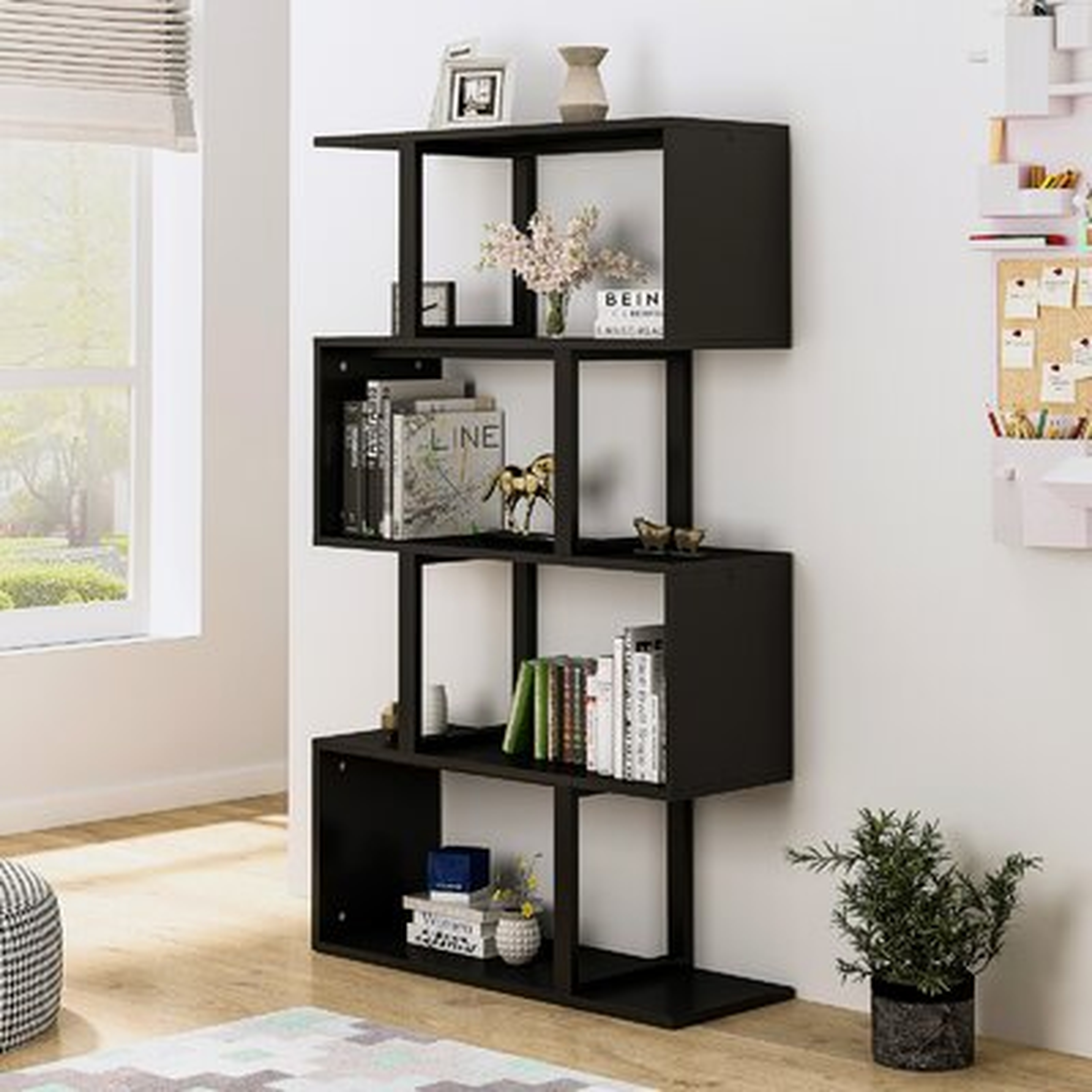 S-Shaped Z-Shelf Bookshelves And Bookcase - Wayfair