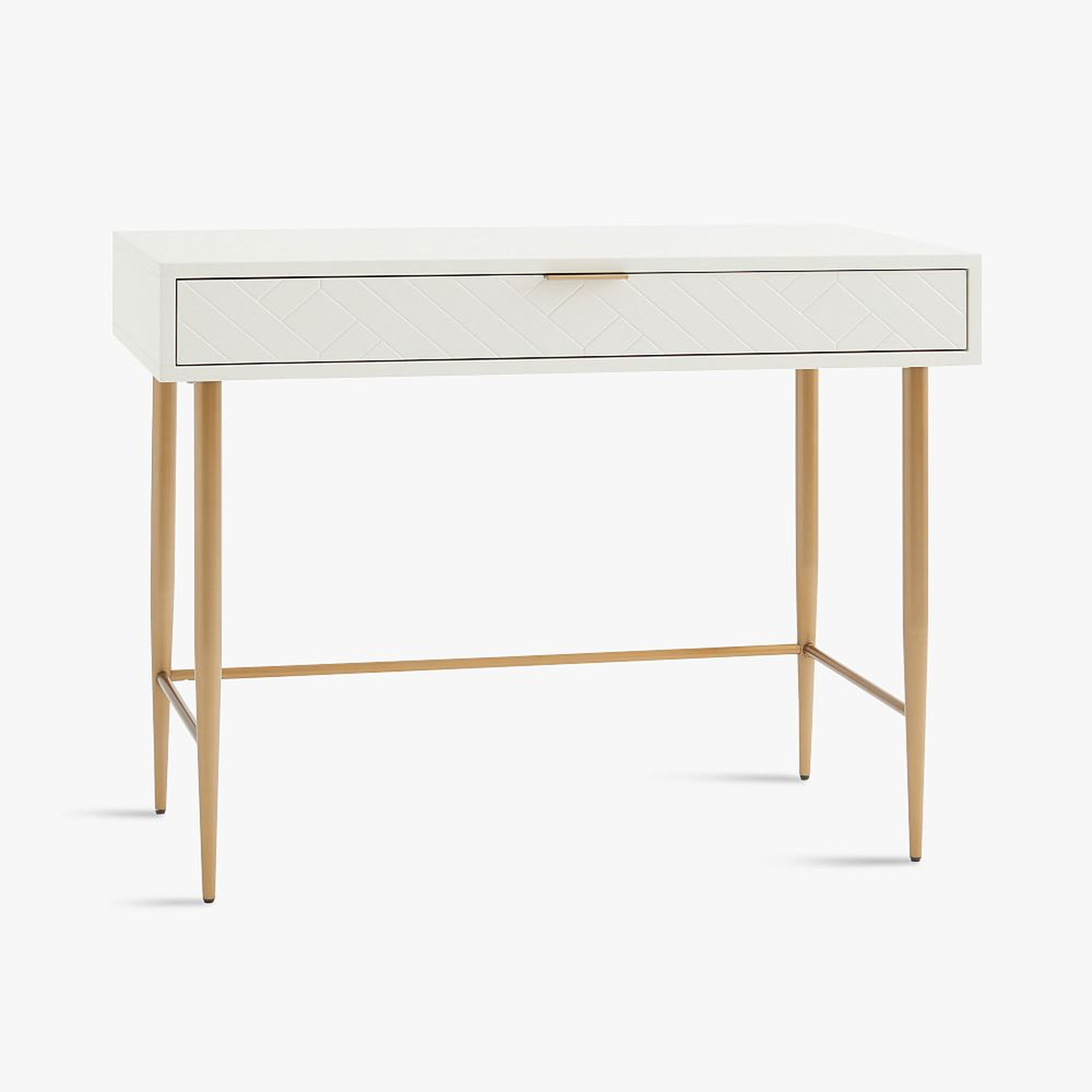 Jennings Small Space Desk, Simply White - Pottery Barn Teen