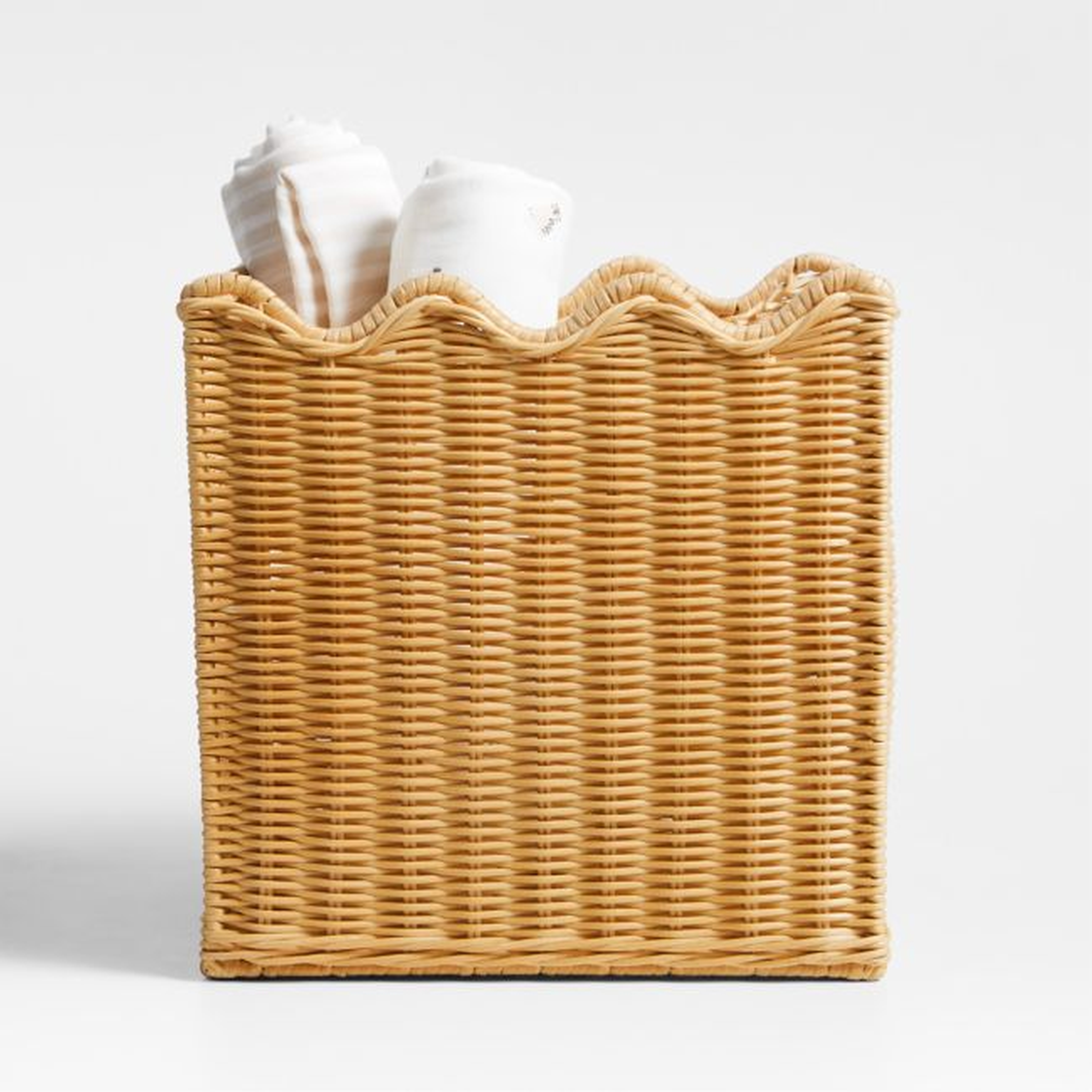 Keepsake Wavy Wicker Kids Storage Bin by Jeremiah Brent - Crate & Kids