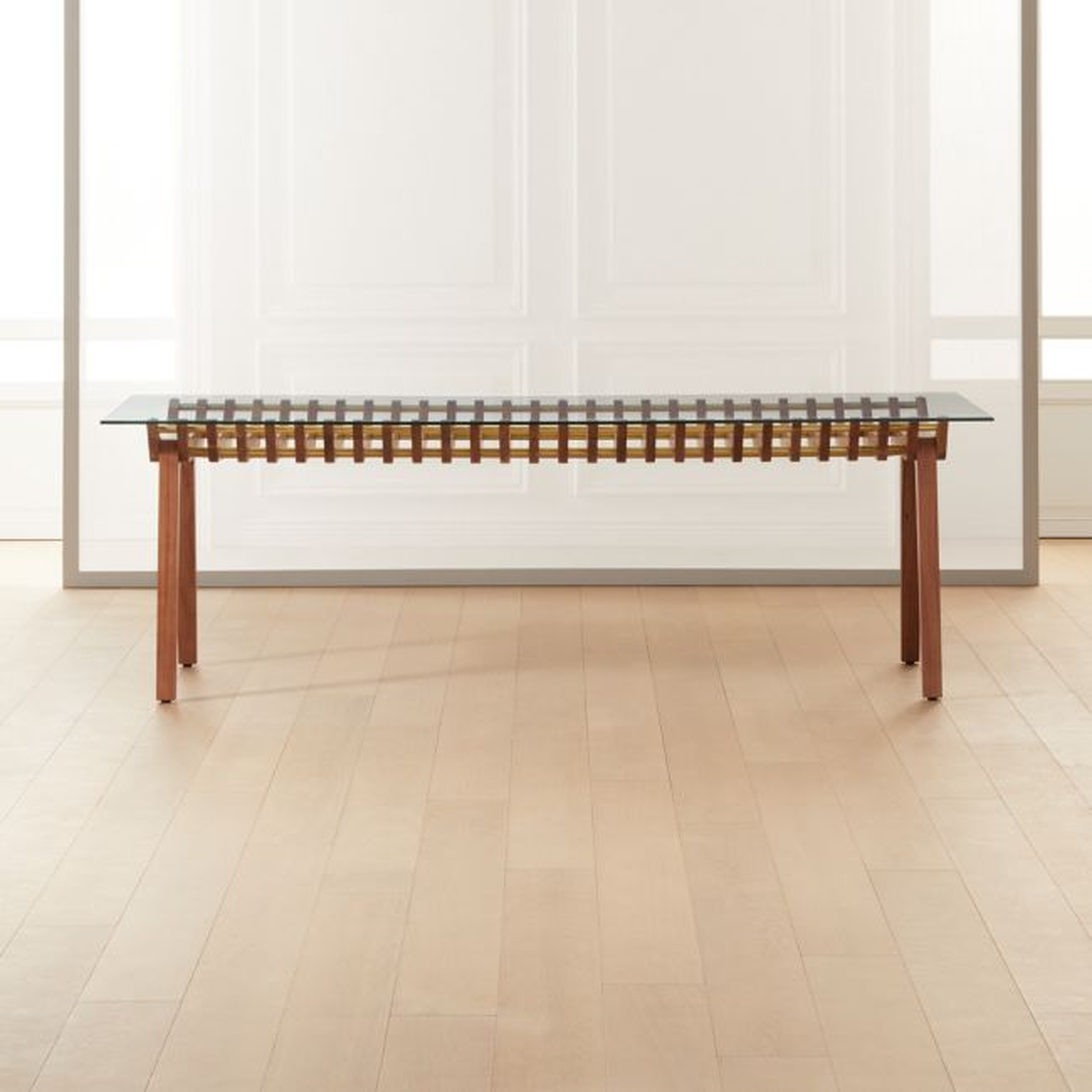 Kea Wood and Glass Dining Table - CB2