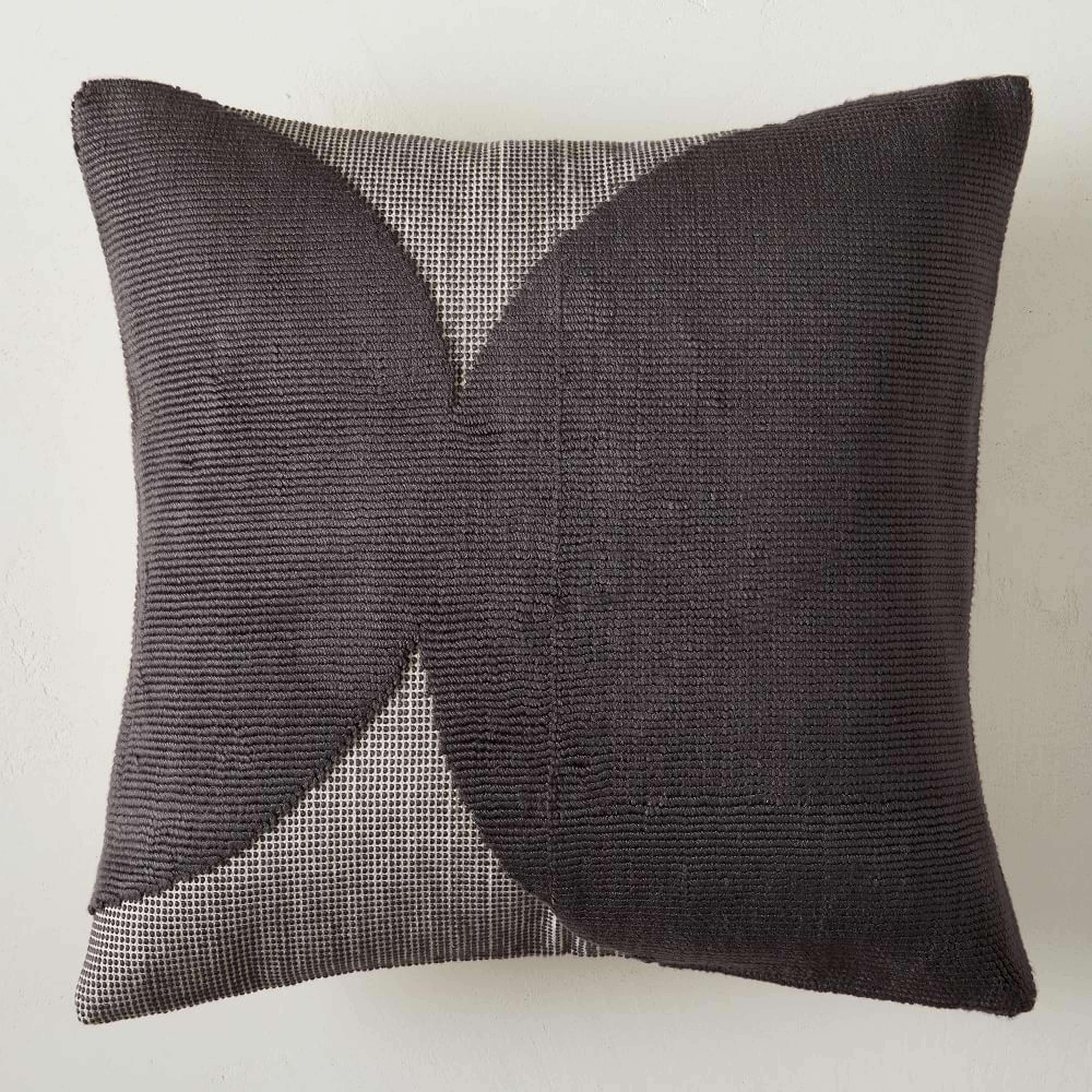 Loomed Loops Pillow Cover, 20"x20", Slate - West Elm