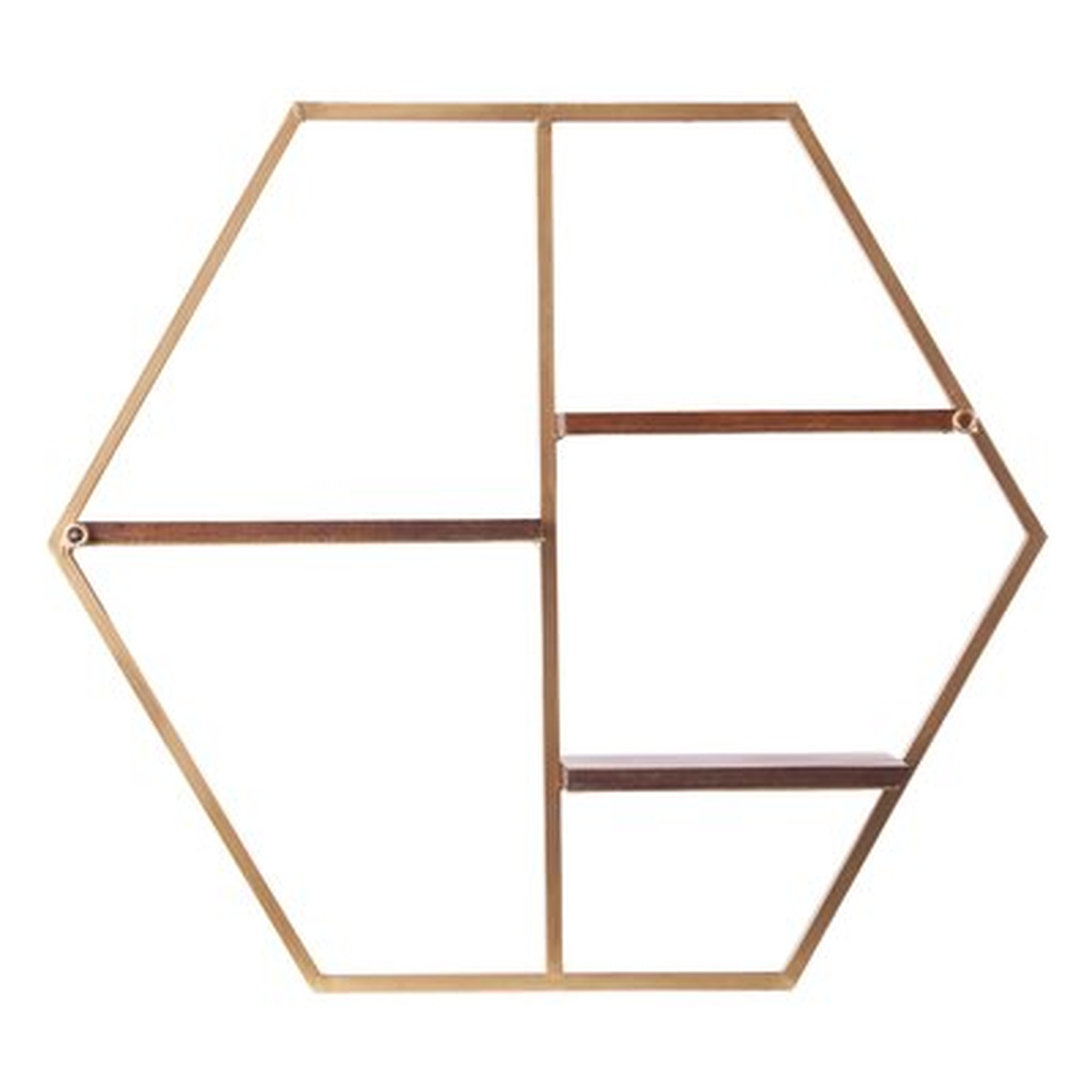 Herman Hexagon Decorative Wall Shelf - Wayfair