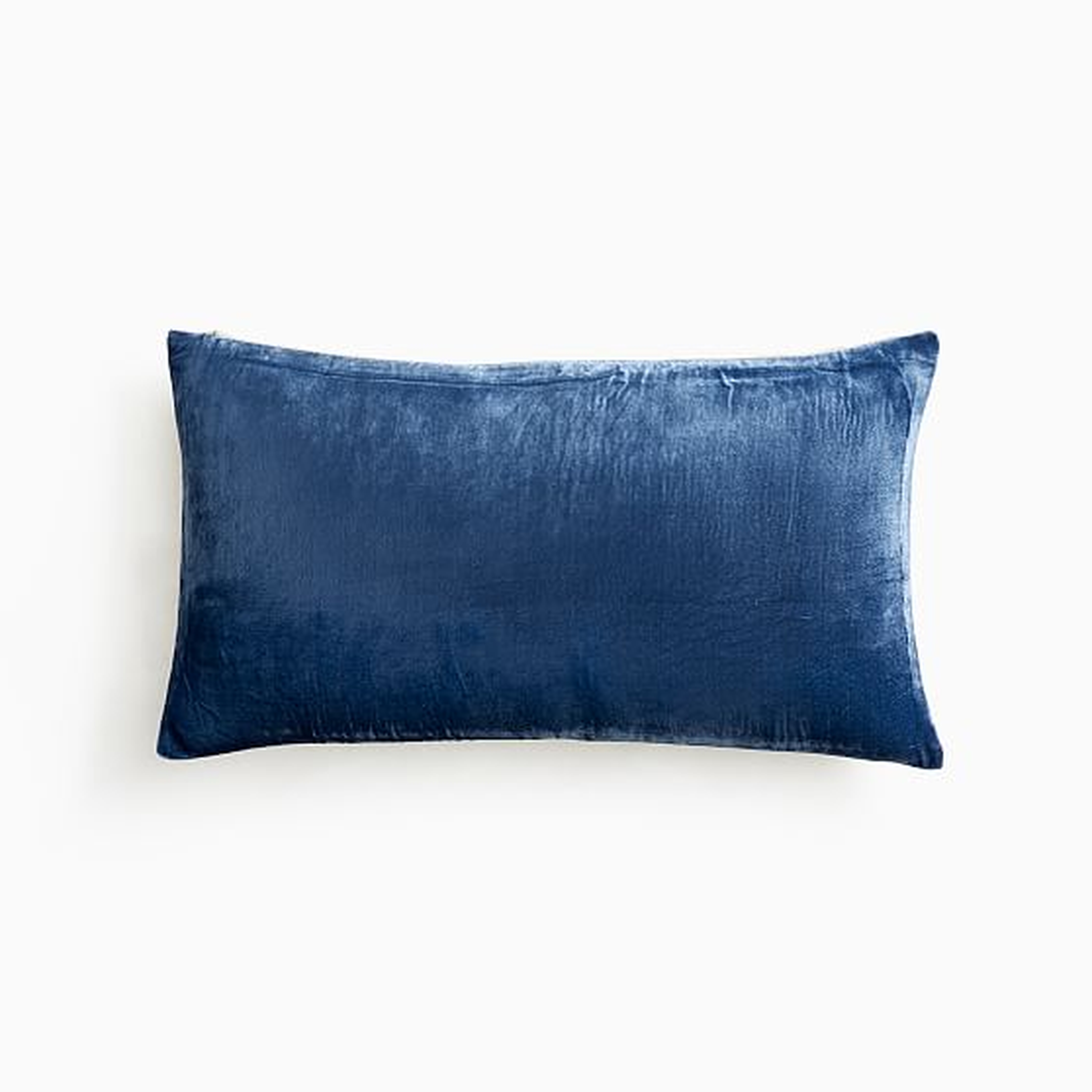 Lush Velvet Pillow Cover, 12"x21", French Blue - West Elm