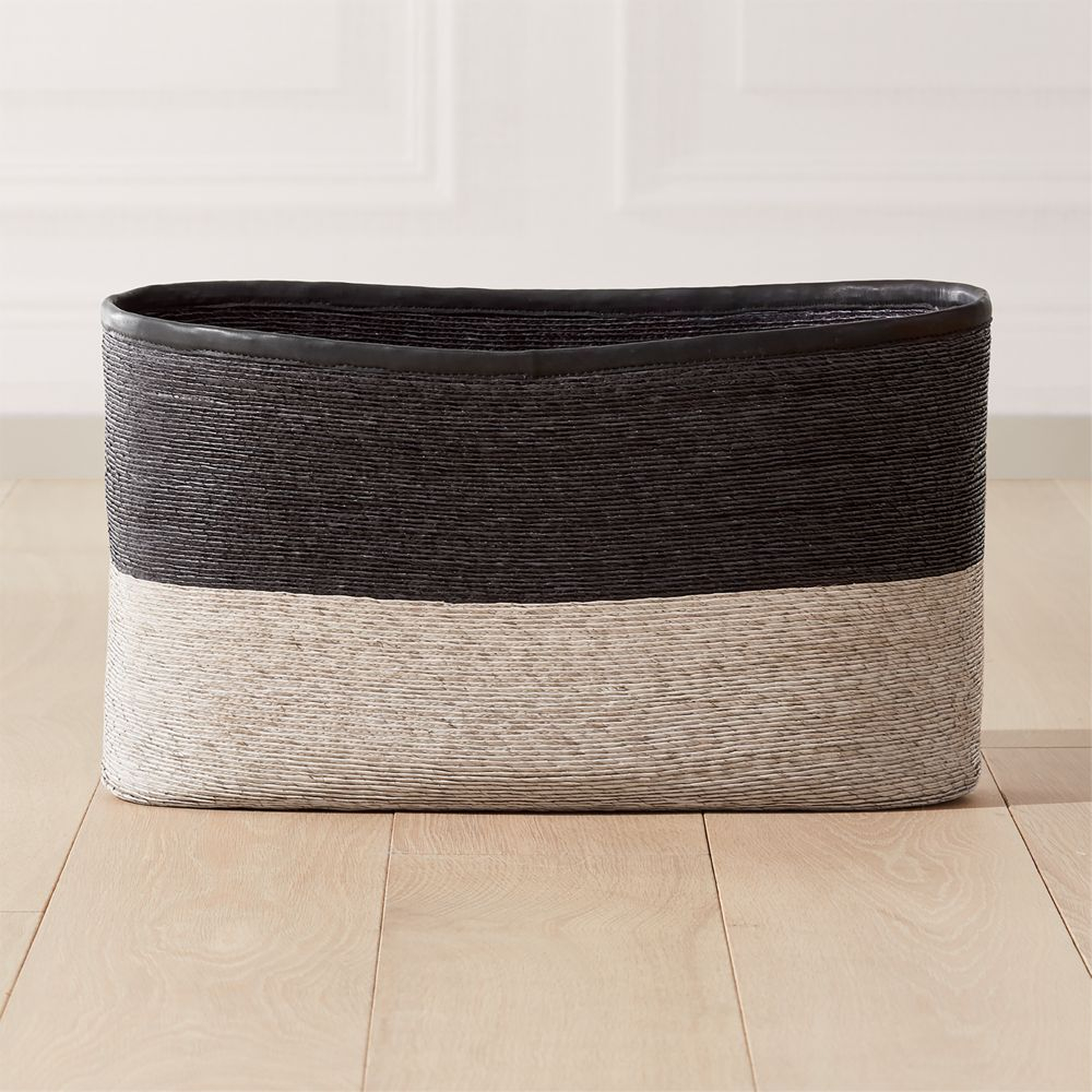 Luna Braided Two-Toned Storage Basket - CB2