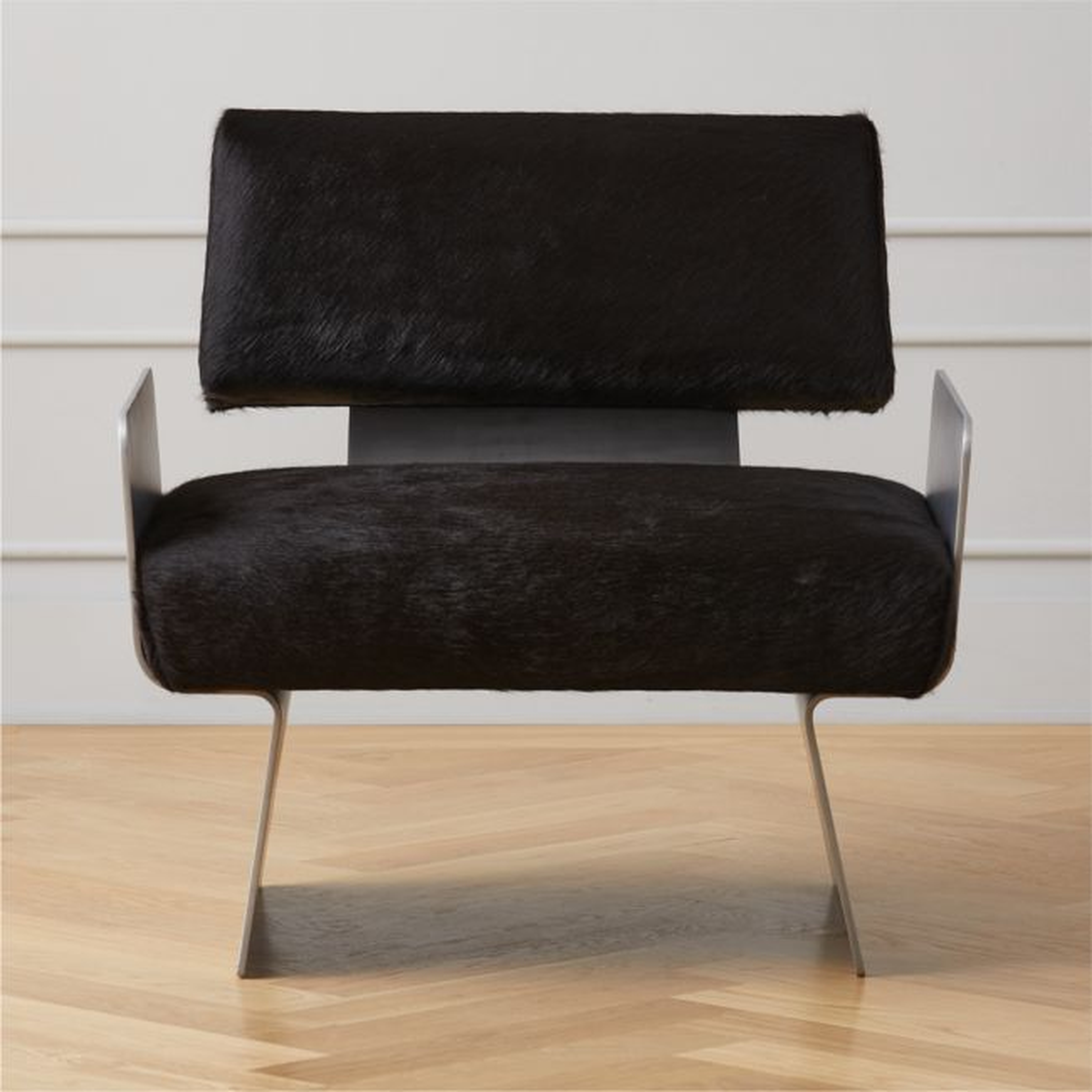 Brasilia Black Hide Chair - CB2