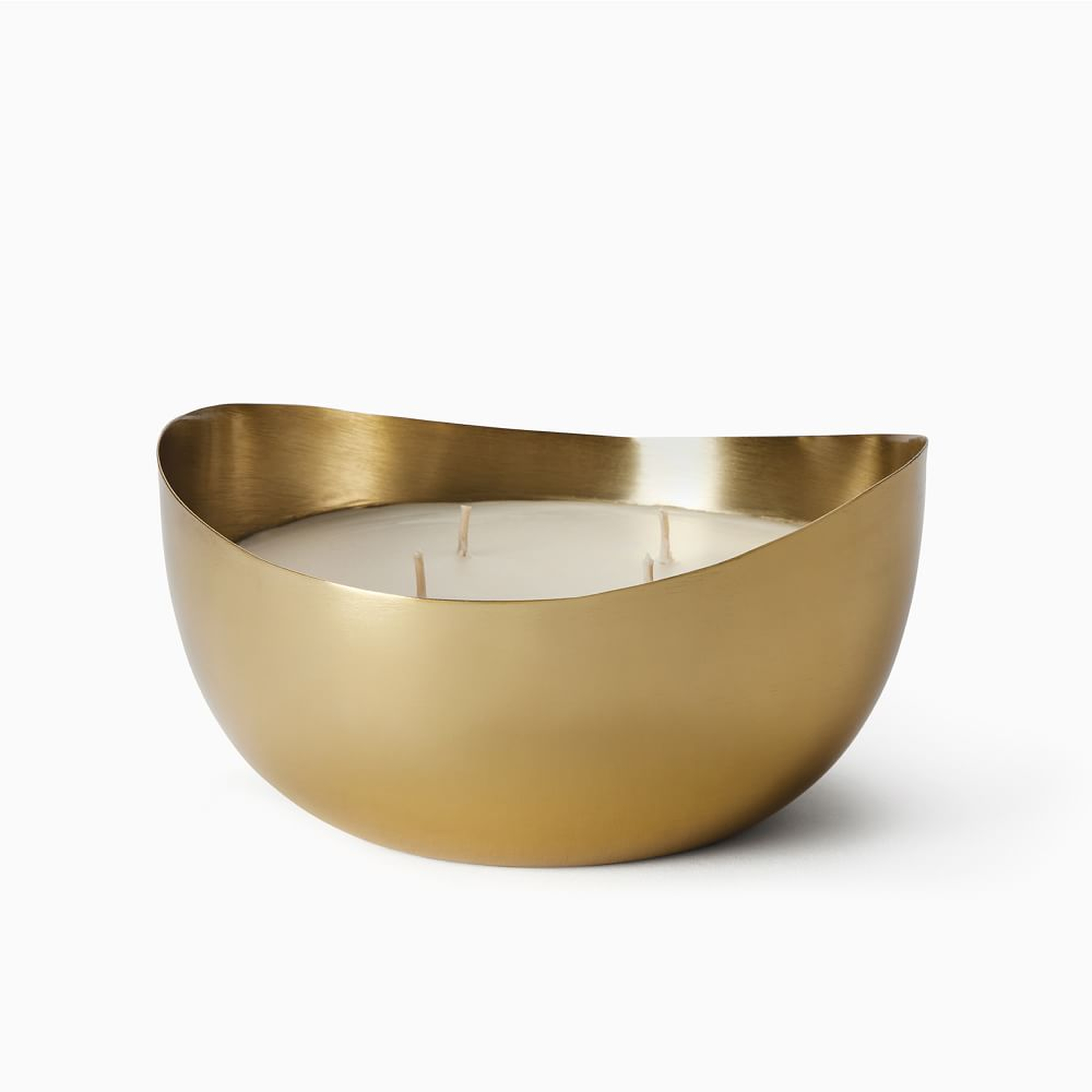 Rove Metal Bowl Candle, White, Lost City - West Elm