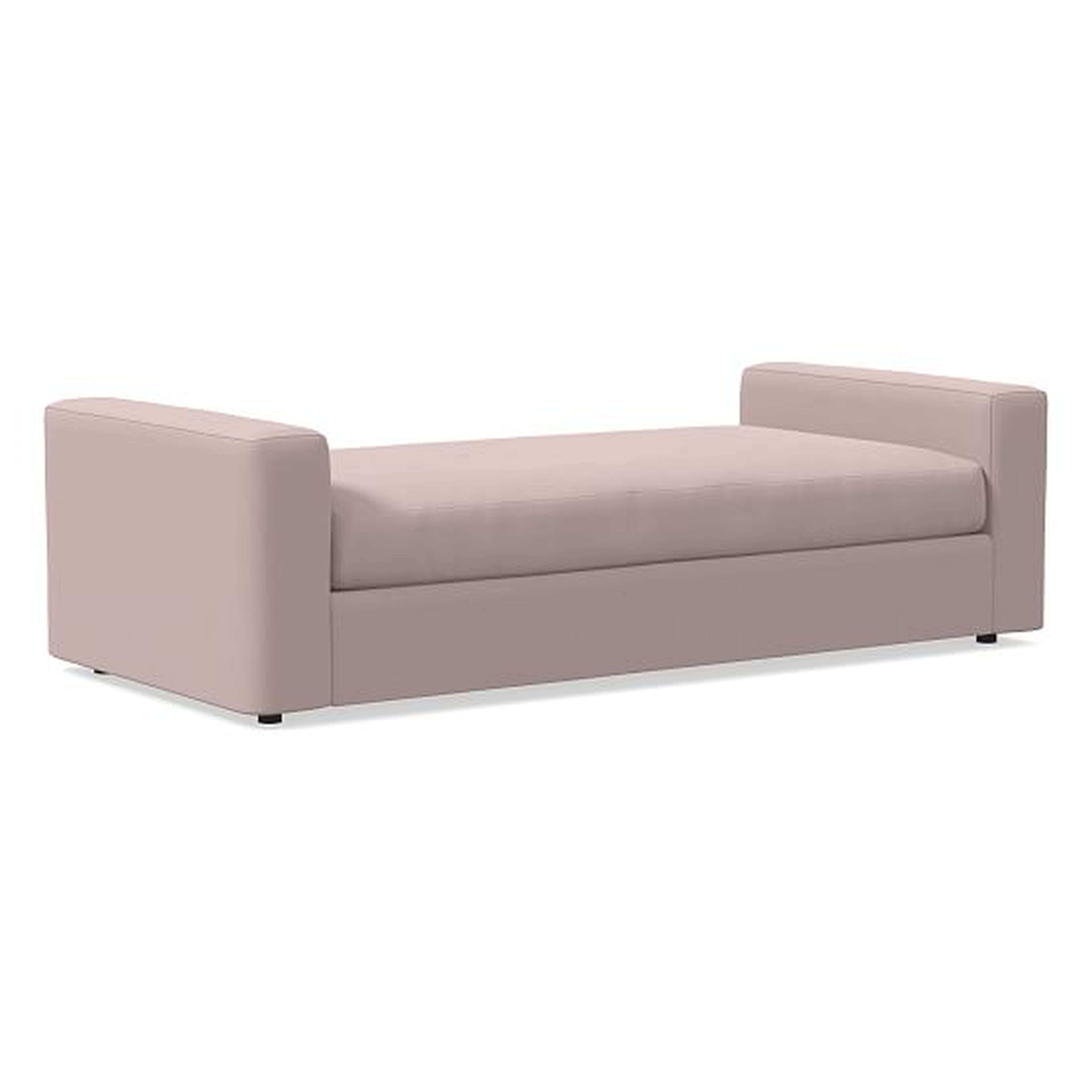 Urban Daybed, Poly, Performance Velvet, Dusty Blush, Concealed Support - West Elm
