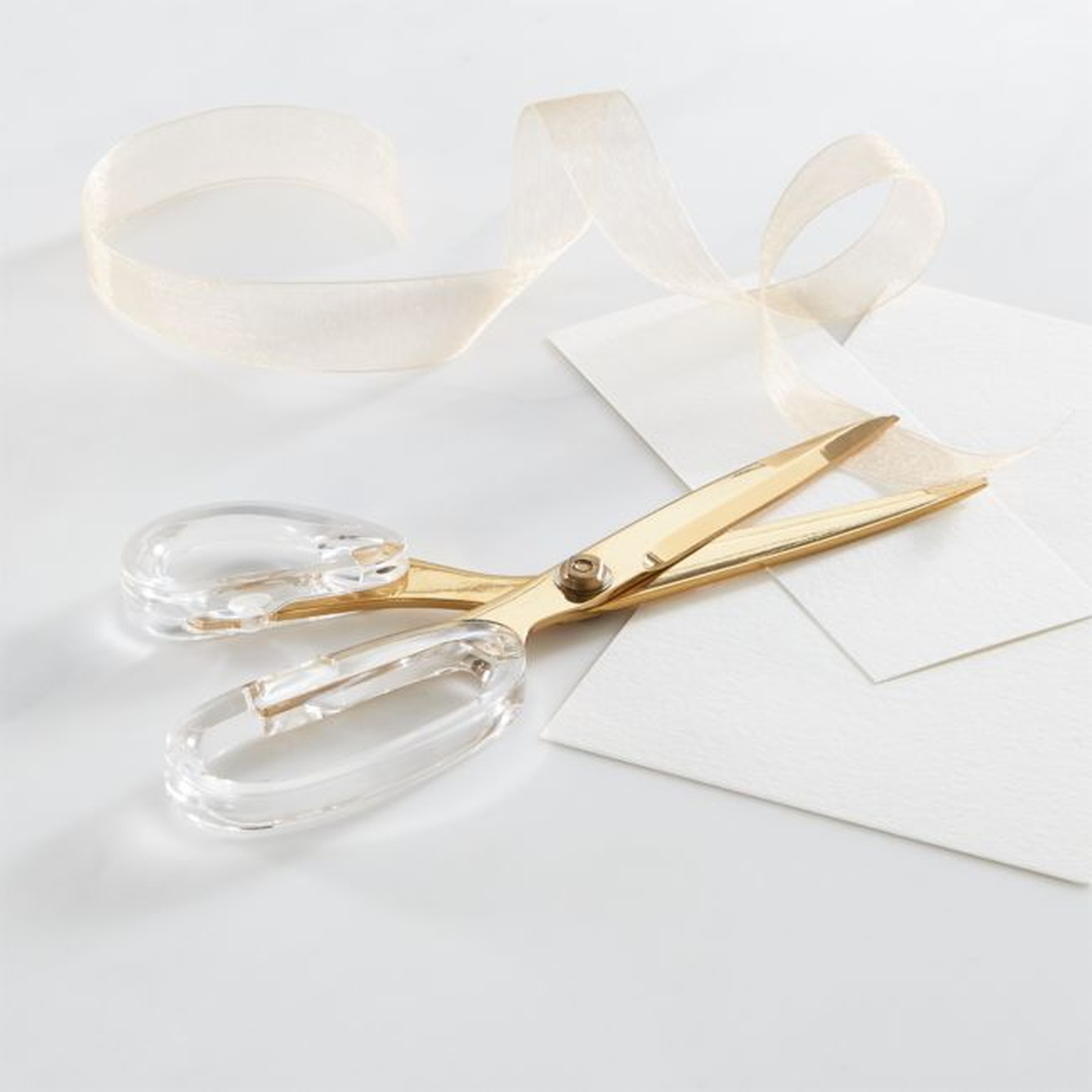 Russell + Hazel Gold and Acrylic Scissors - Crate and Barrel