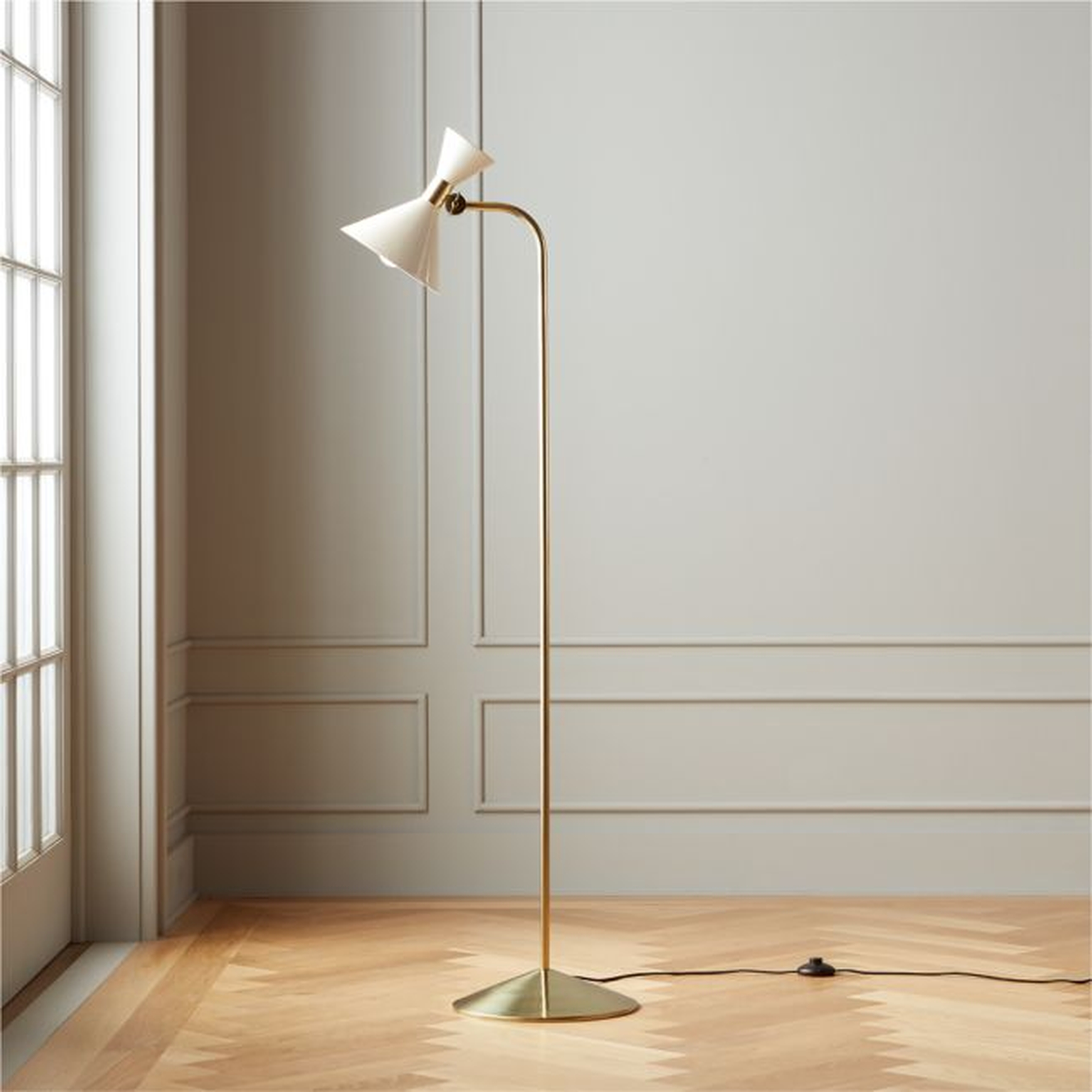 Hicks Floor Lamp, Ivory - CB2