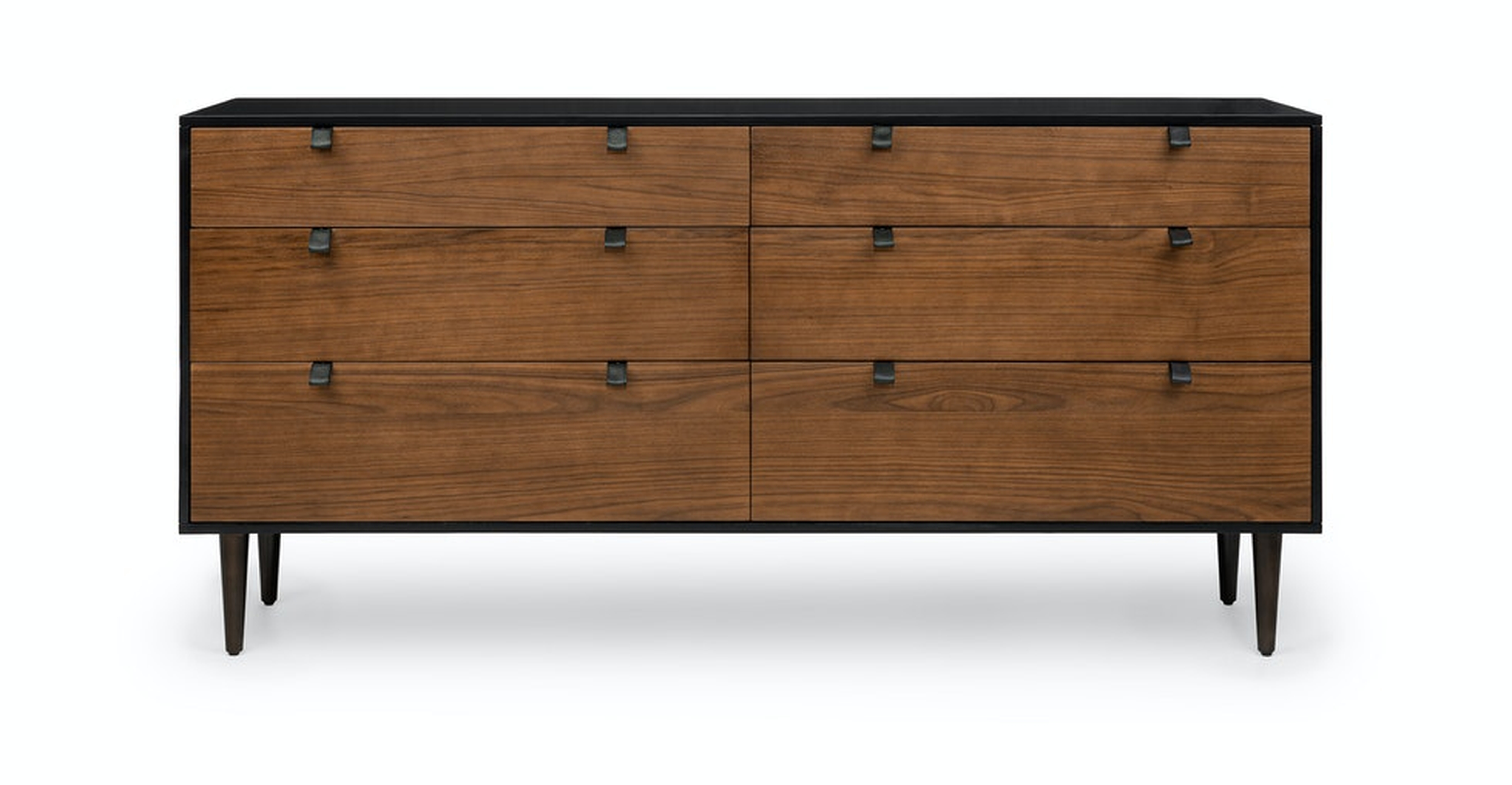 Envelo Black / Walnut 6 Drawer Double Dresser - Article