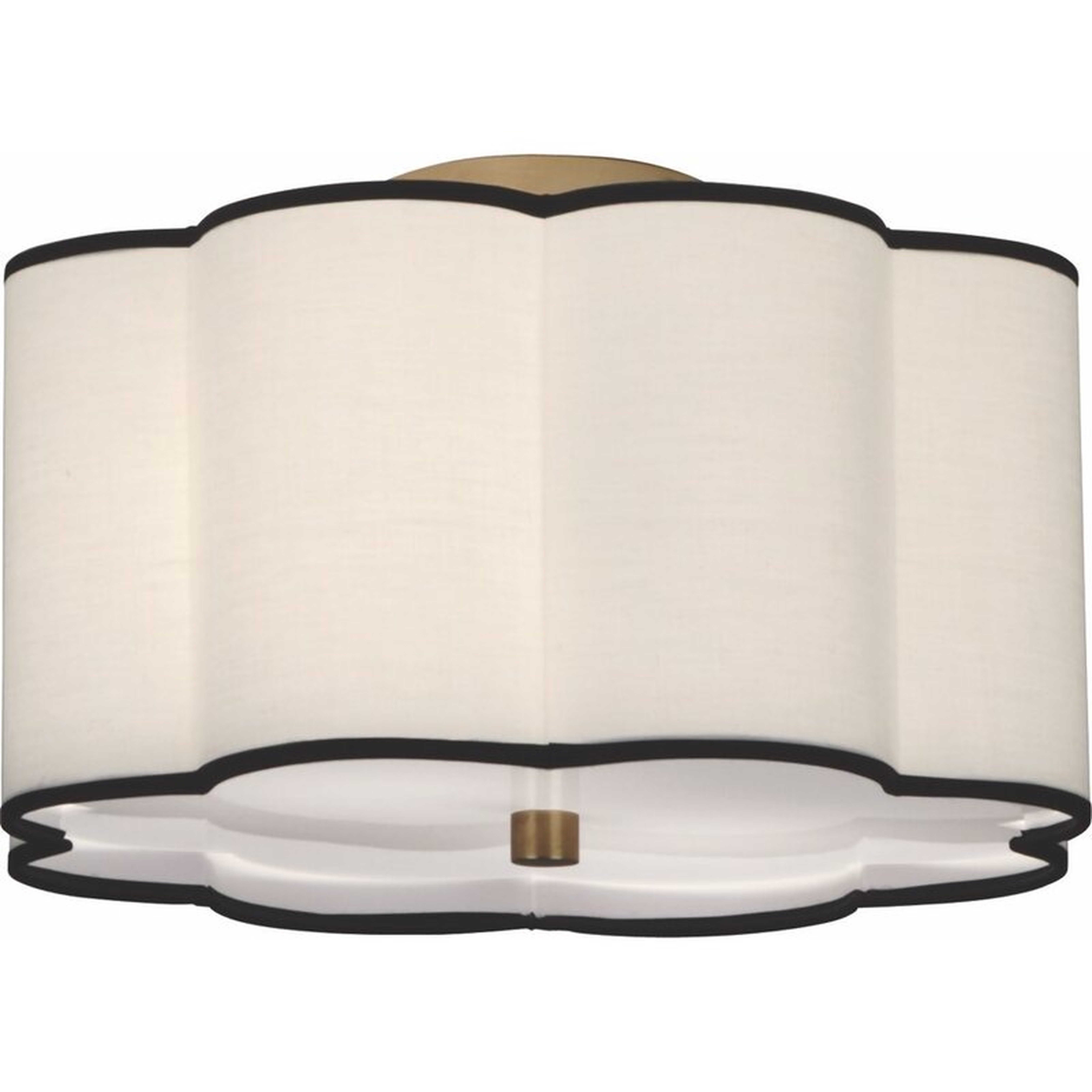 Robert Abbey Axis 2 - Light 16" Shaded Geometric Semi Flush Mount - Perigold