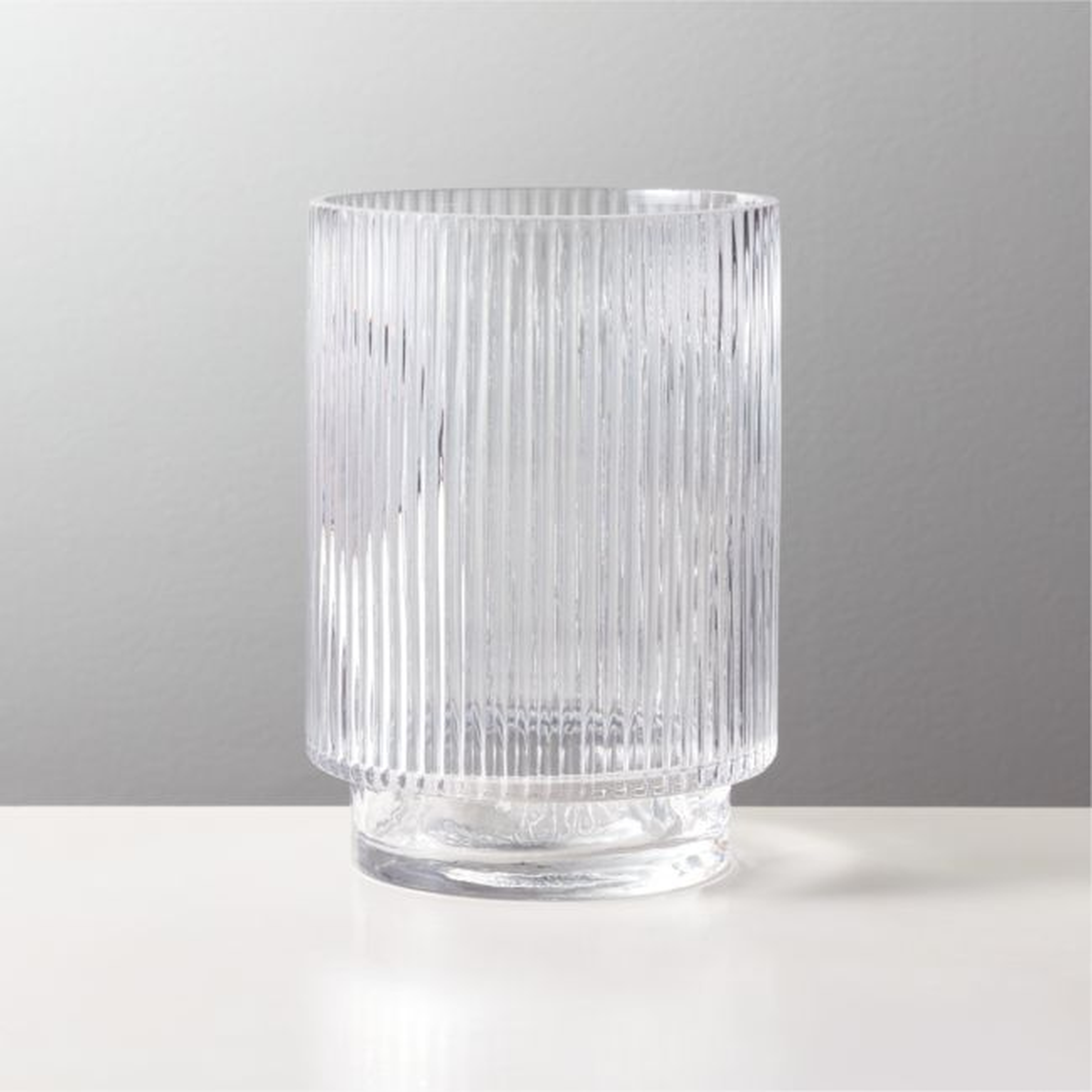 Dina Fluted Glass Vase - CB2