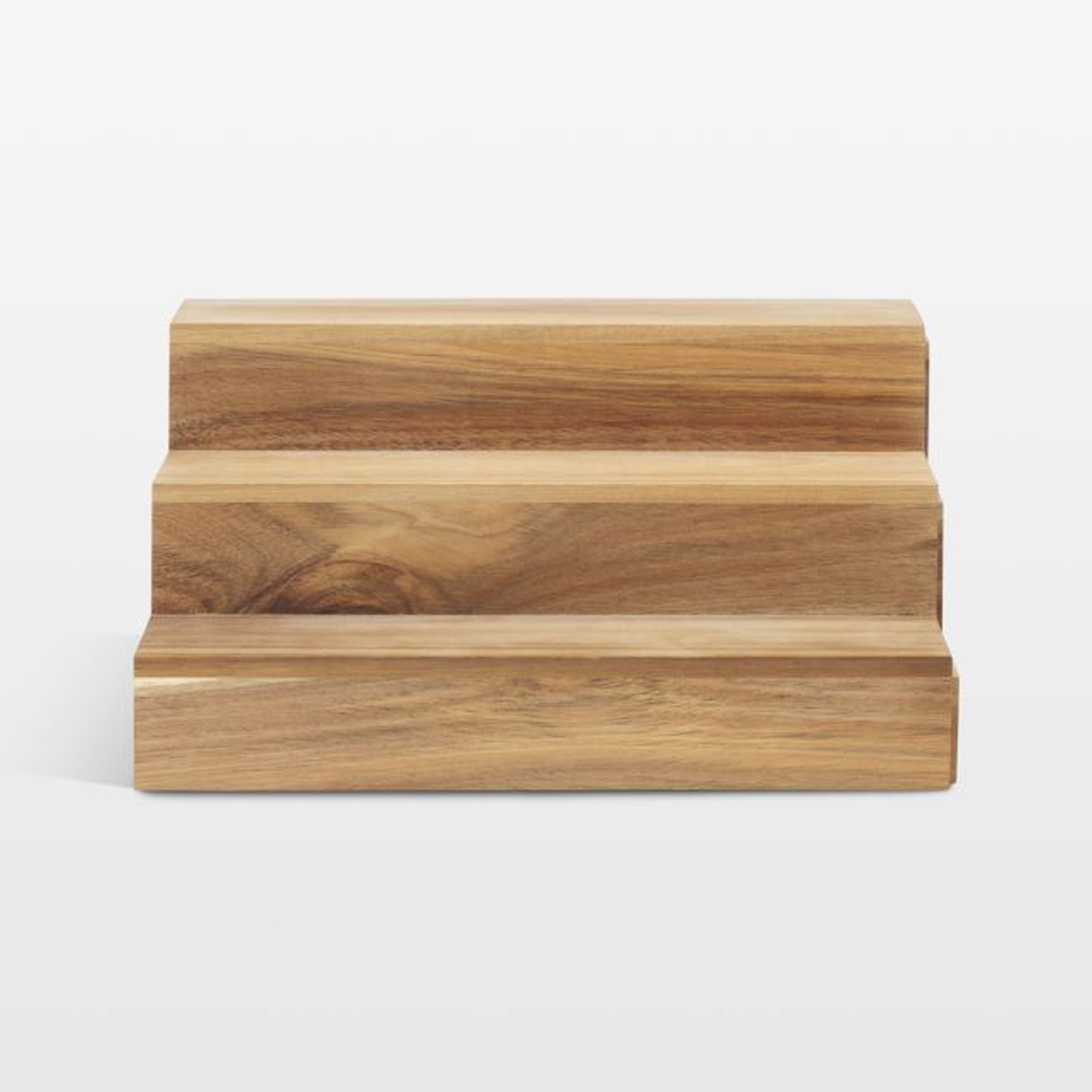 NeatMethod Acacia Wood Tiered Spice Rack - Crate and Barrel