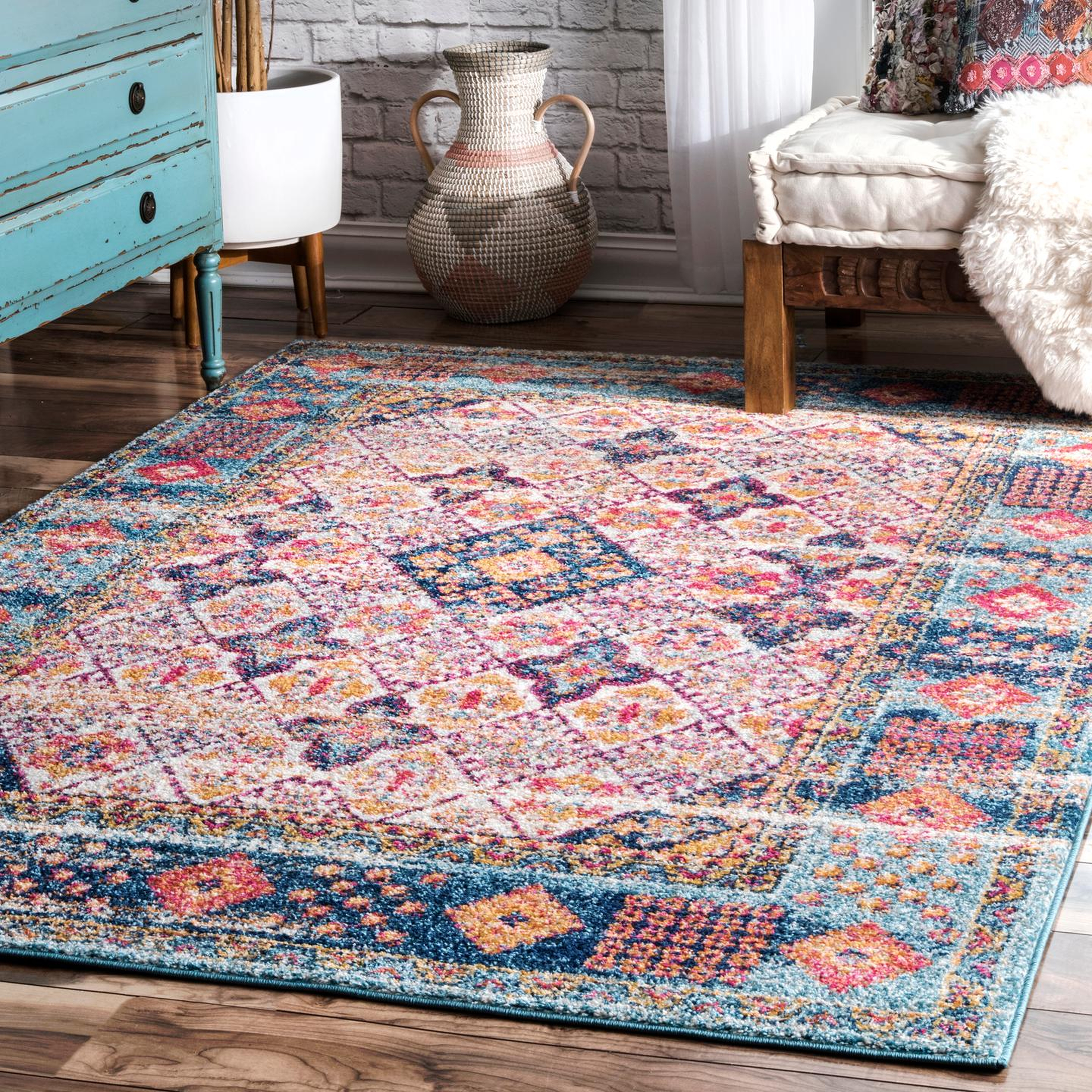 Dorine Diamond Tiles Rug Area Rug - nuloom