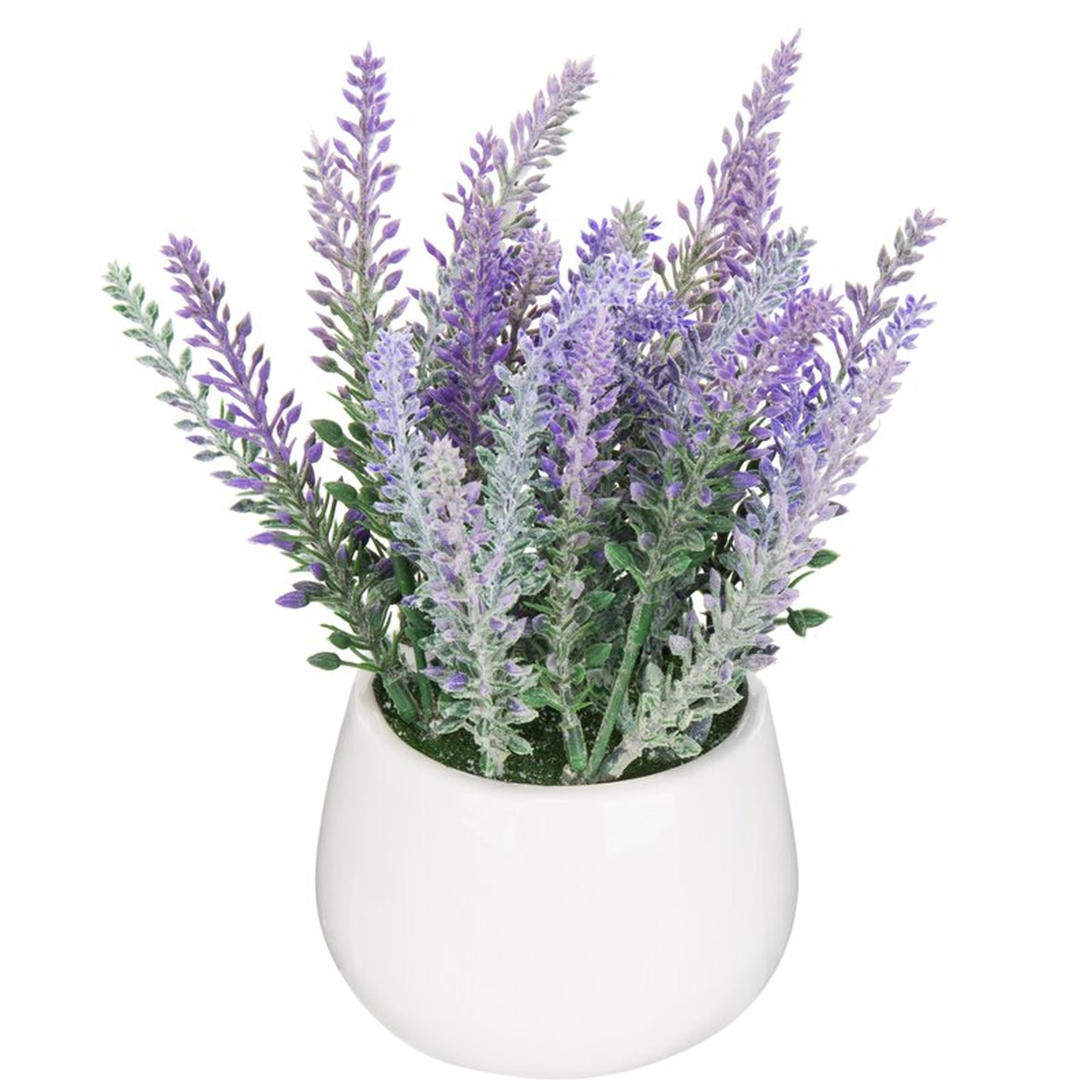 7'' Faux Flowering Plant in Ceramic Pot - Wayfair