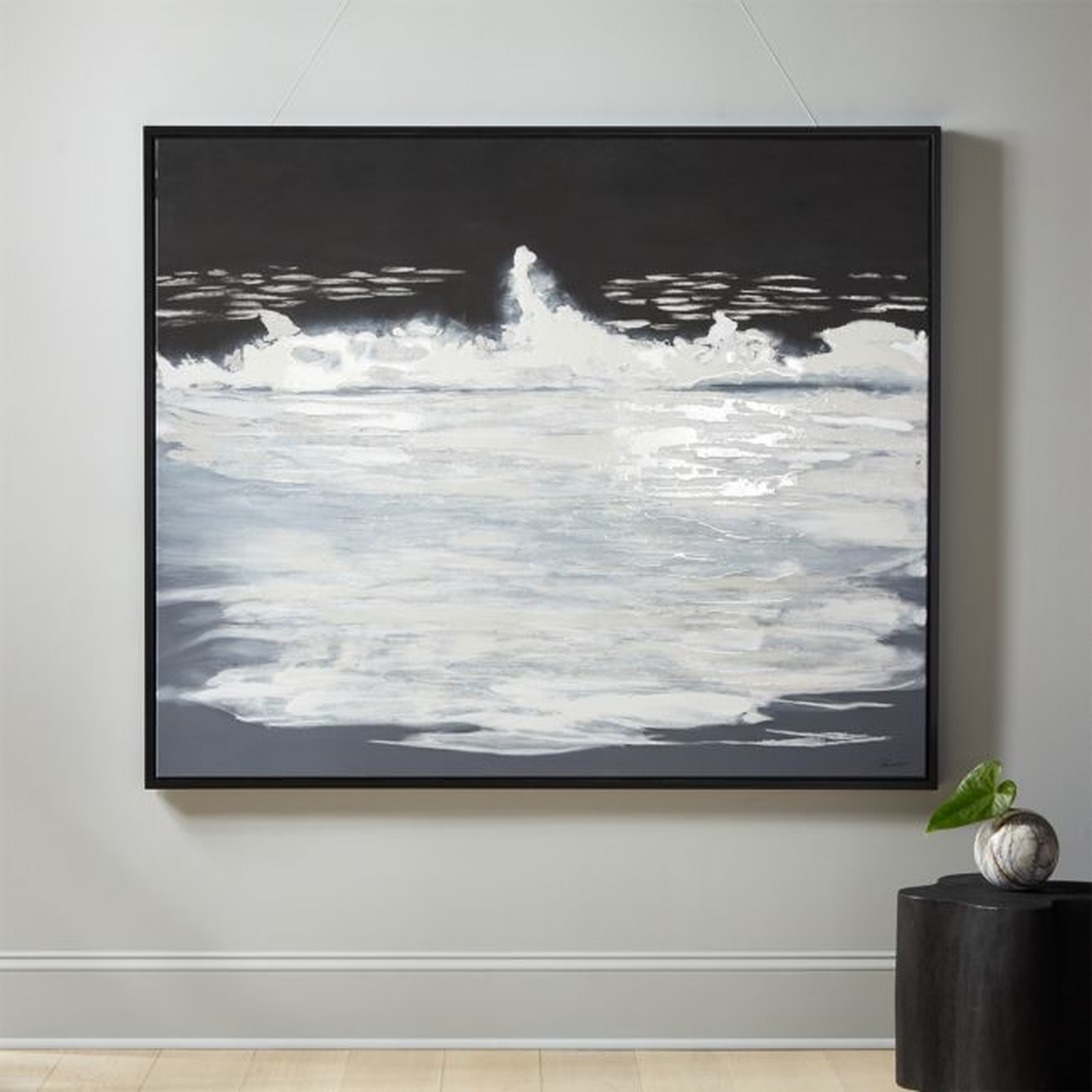 Black Ocean Painting - CB2
