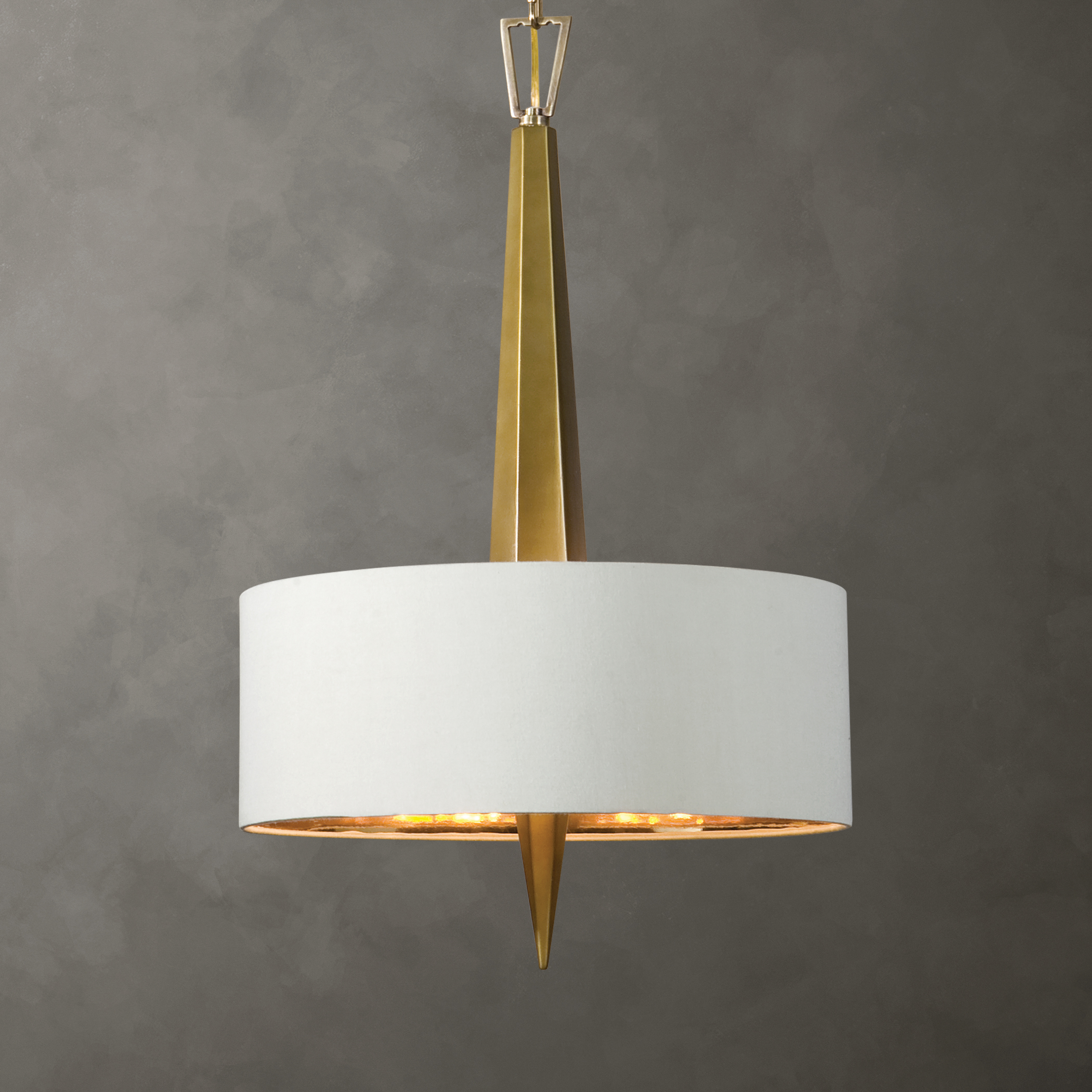 Obeliska 3 Light Gold Chandelier - Uttermost