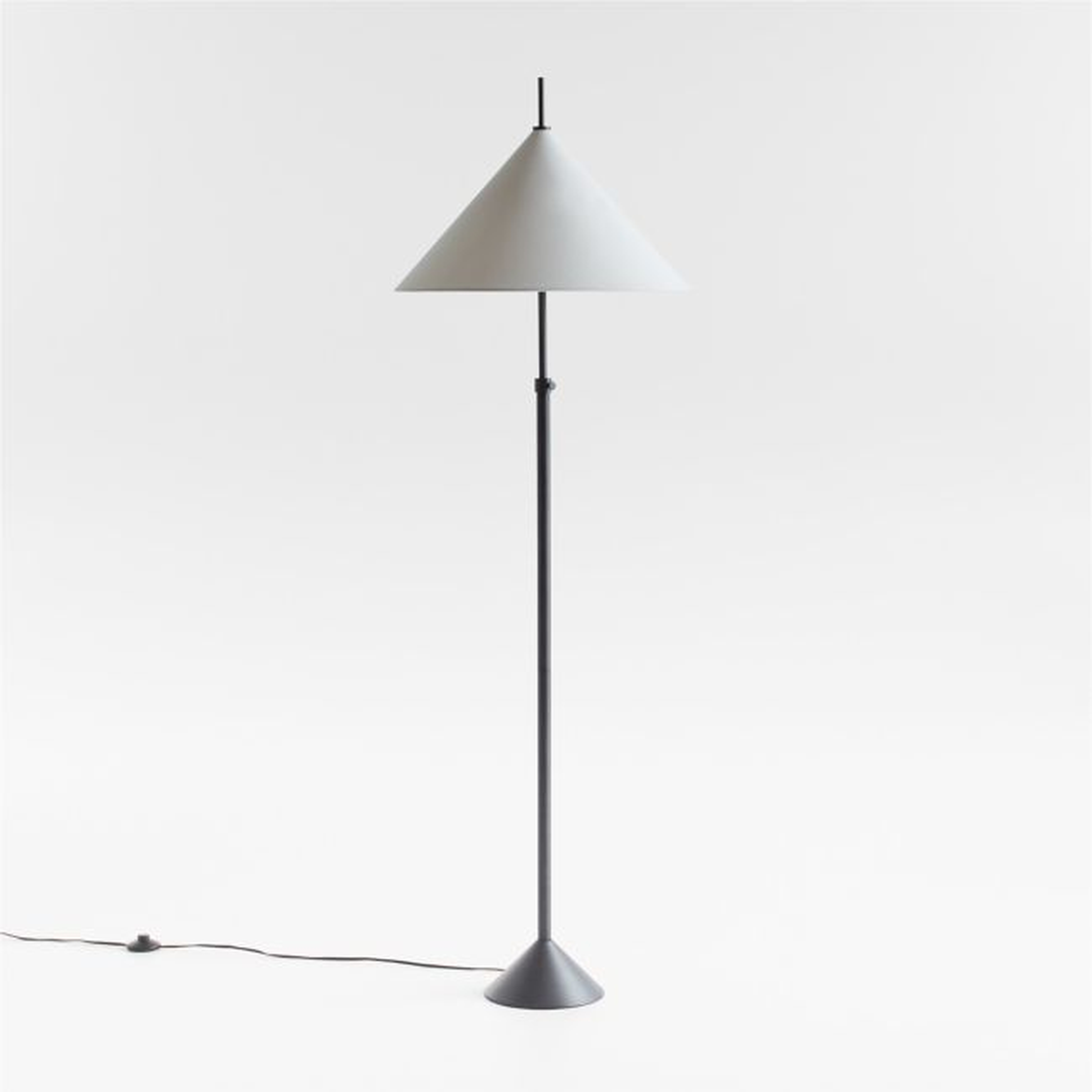 Seymour Telescoping Black Metal Floor Lamp 58.5" - Crate and Barrel