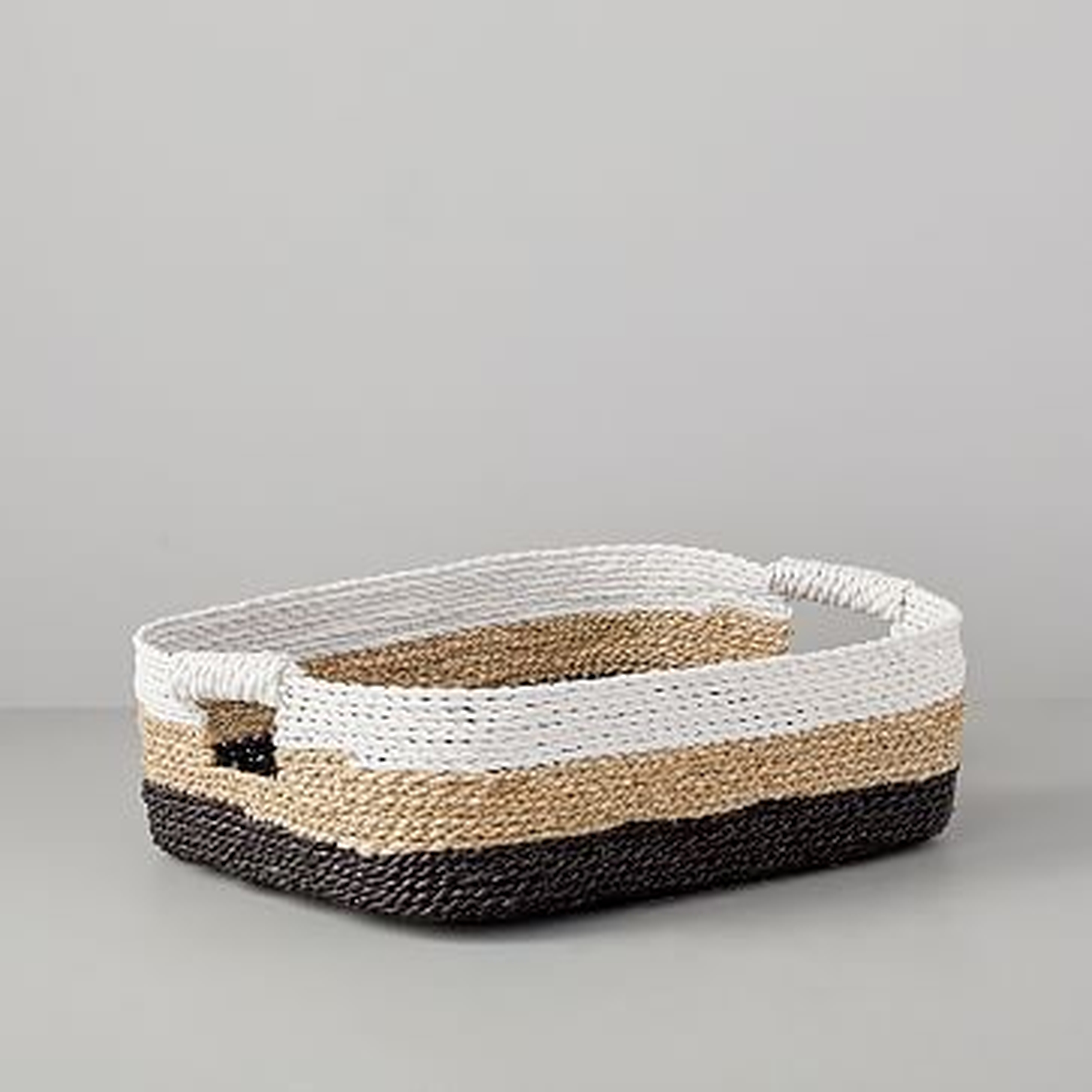 Storage Basket, Underbed, White/Natural/Peppercorn - West Elm