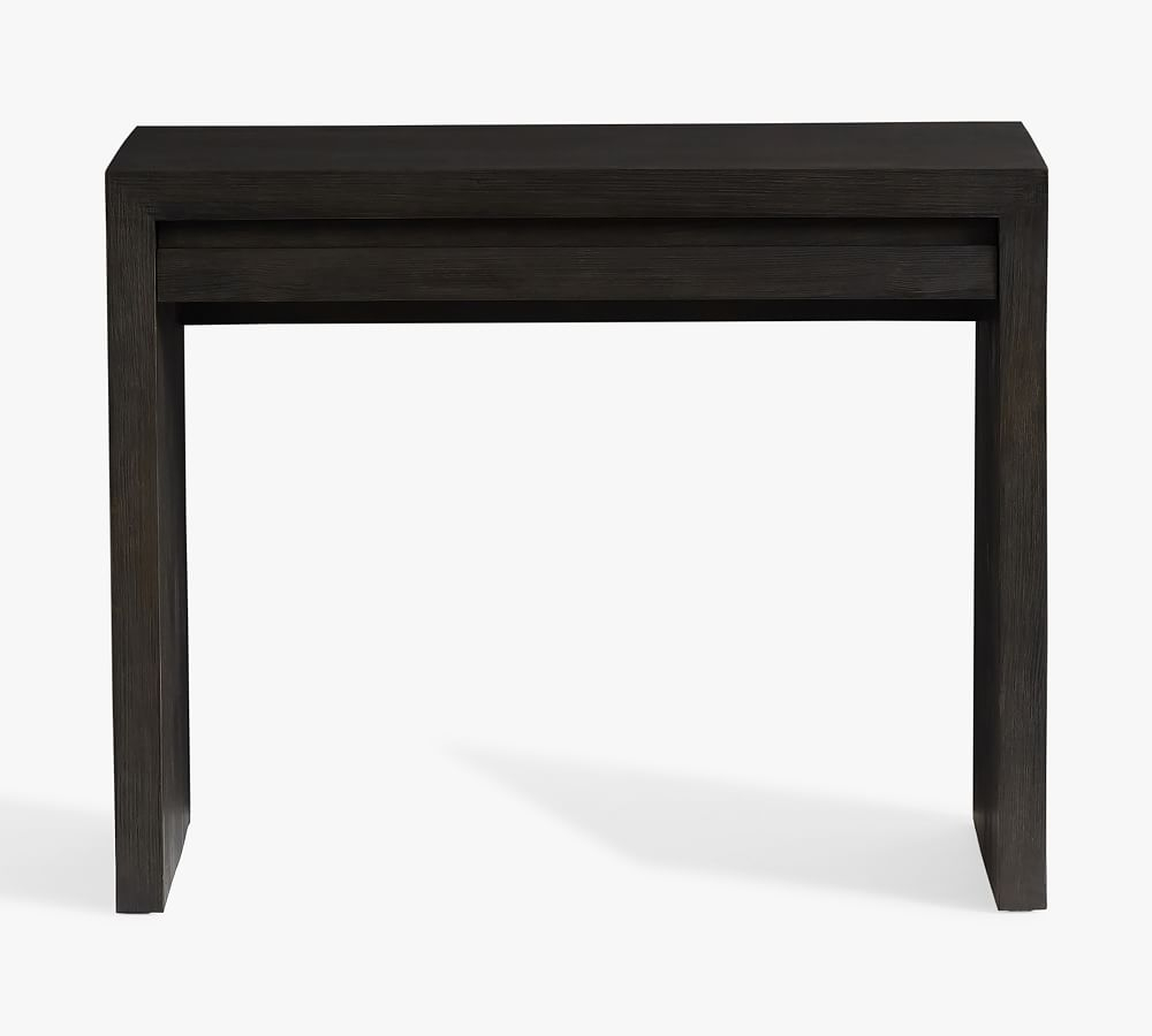 Folsom 38" Writing Desk with Drawer, Charcoal - Pottery Barn