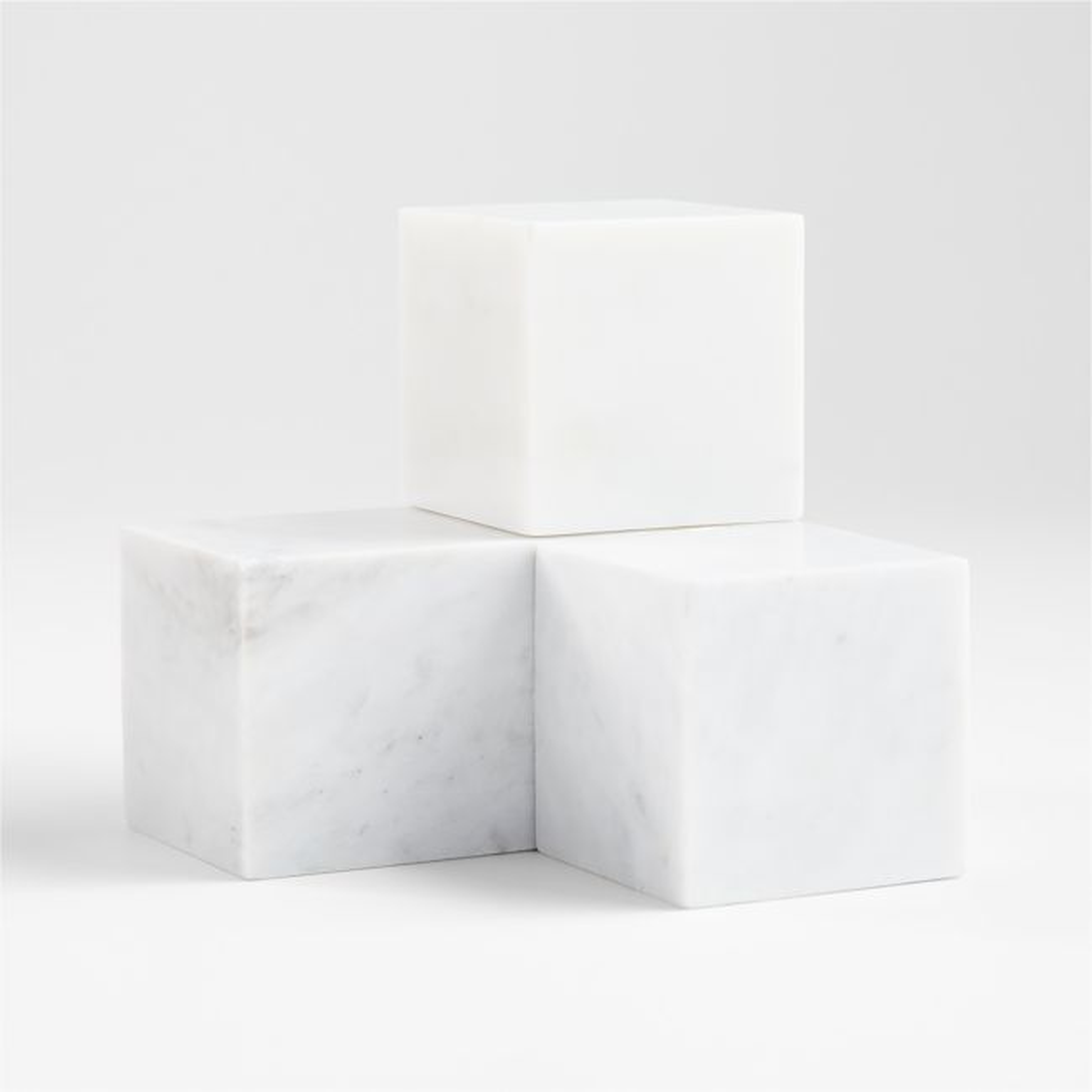 Blocks Marble Bookend - Crate and Barrel