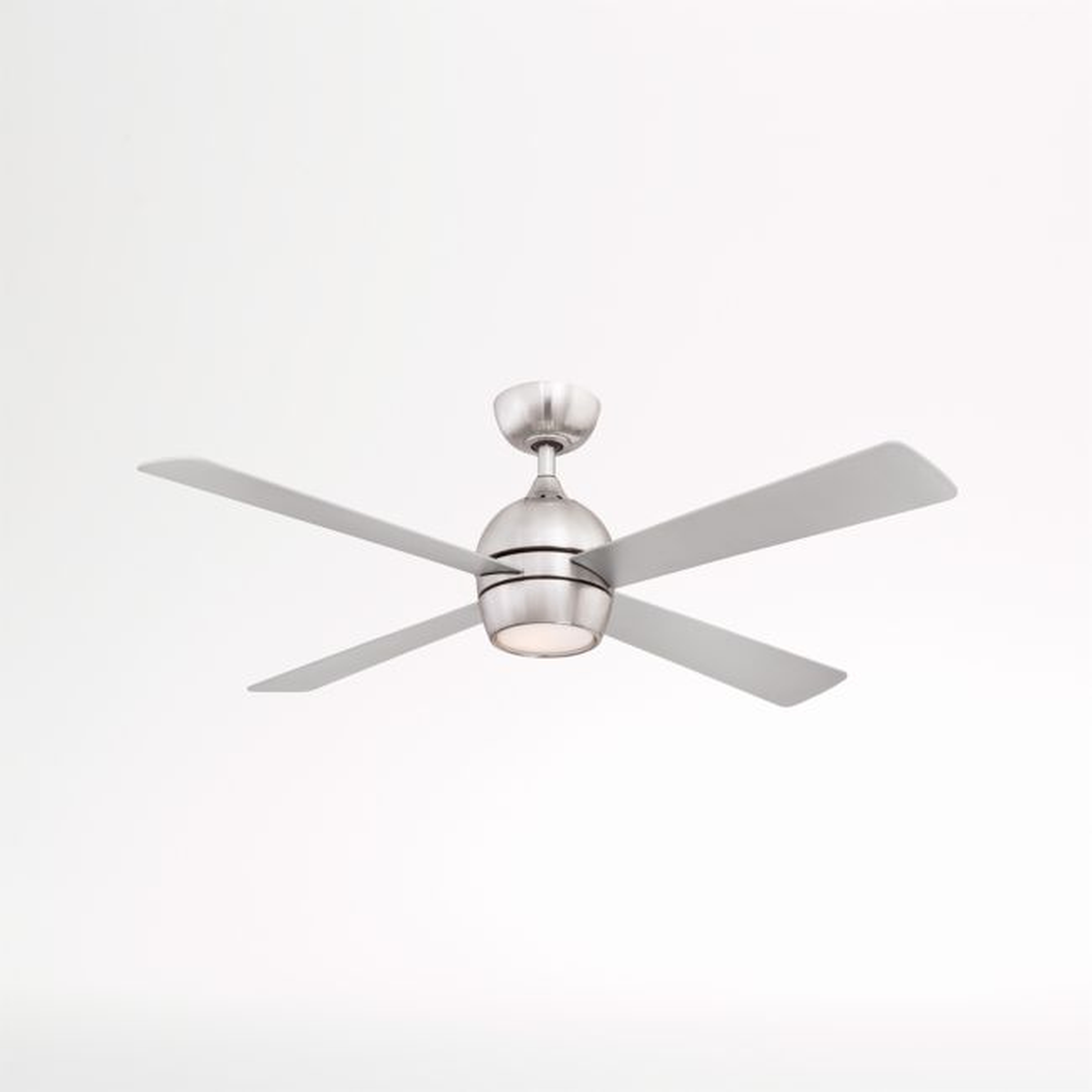 Fanimation Kwad 52" Brushed Nickel Ceiling Fan with LED light - Crate and Barrel