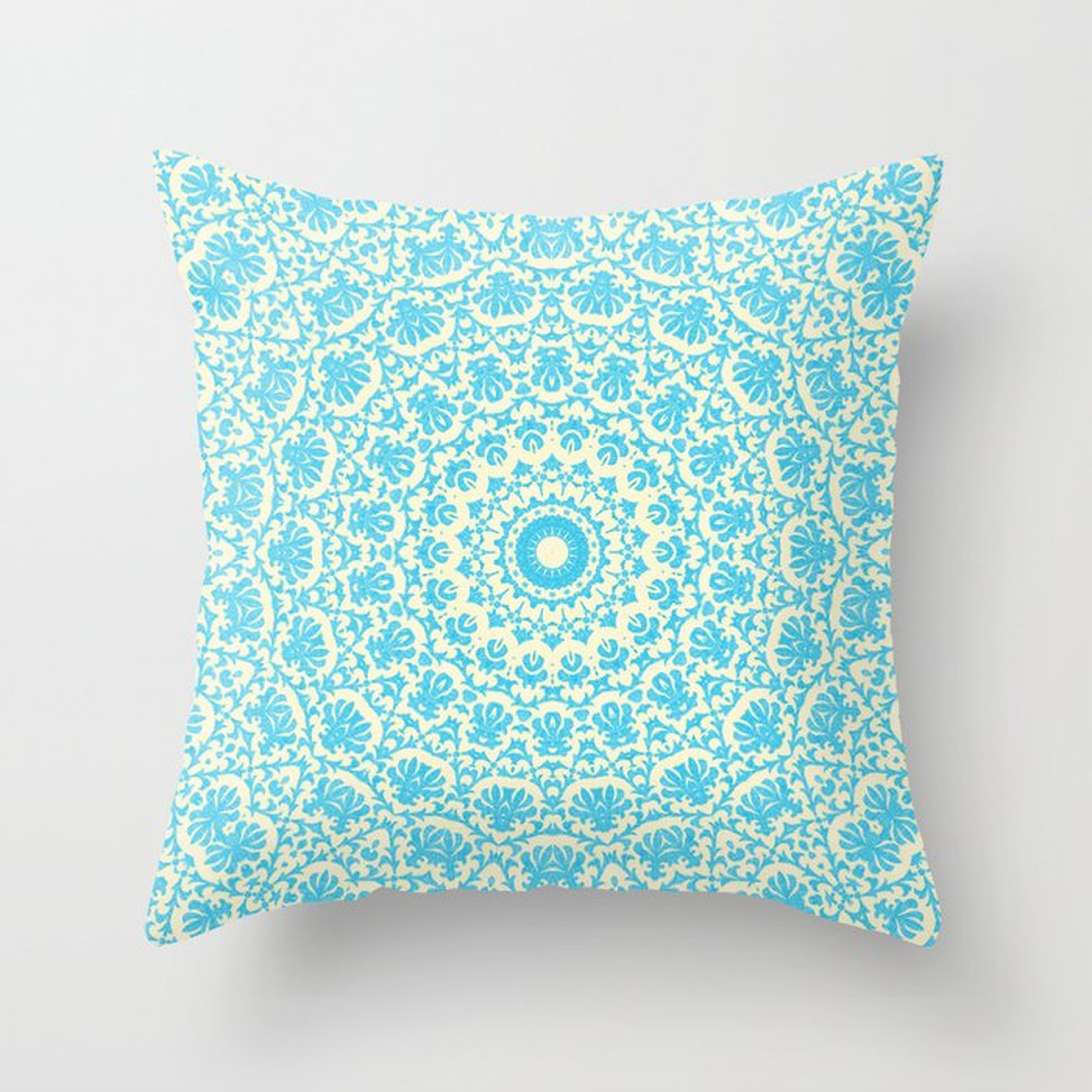 Aqua Twirl Throw Pillow by Sylvia Cook Photography - Cover (24" x 24") With Pillow Insert - Indoor Pillow - Society6