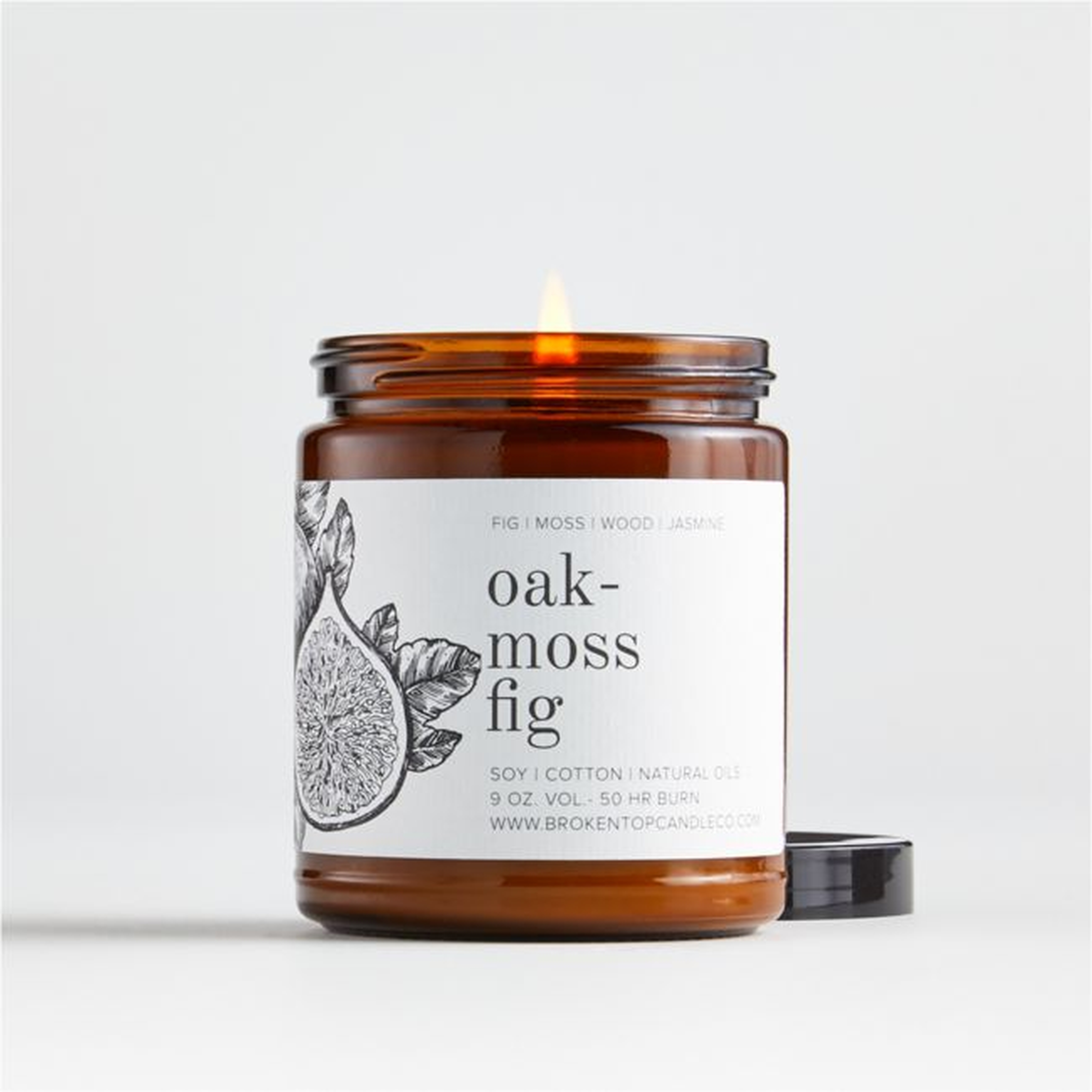 Oakmoss and Fig Soy Candle 9oz - Crate and Barrel