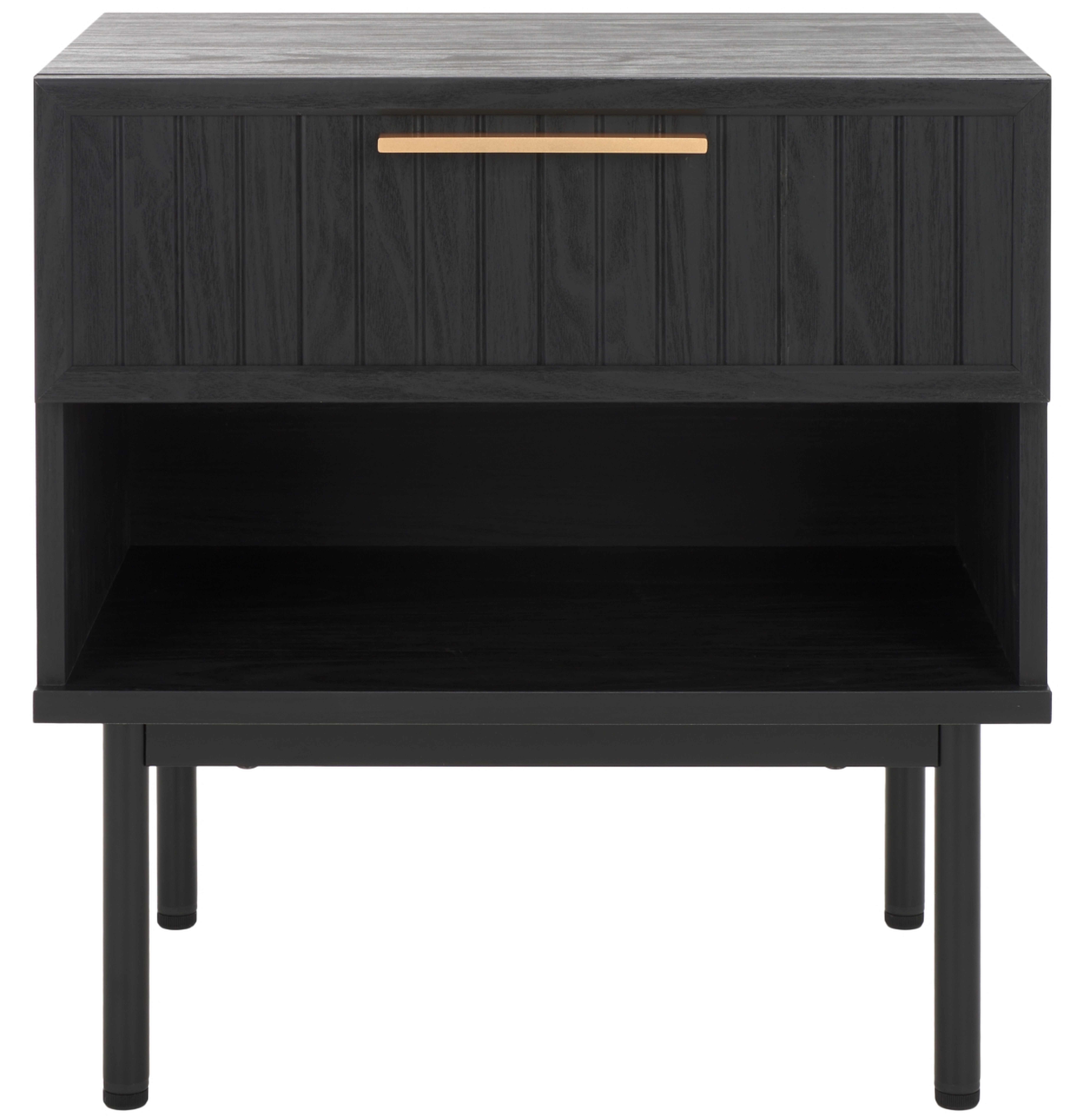 Axelle 1 Drawer Nightstand - Black - Safavieh - Safavieh